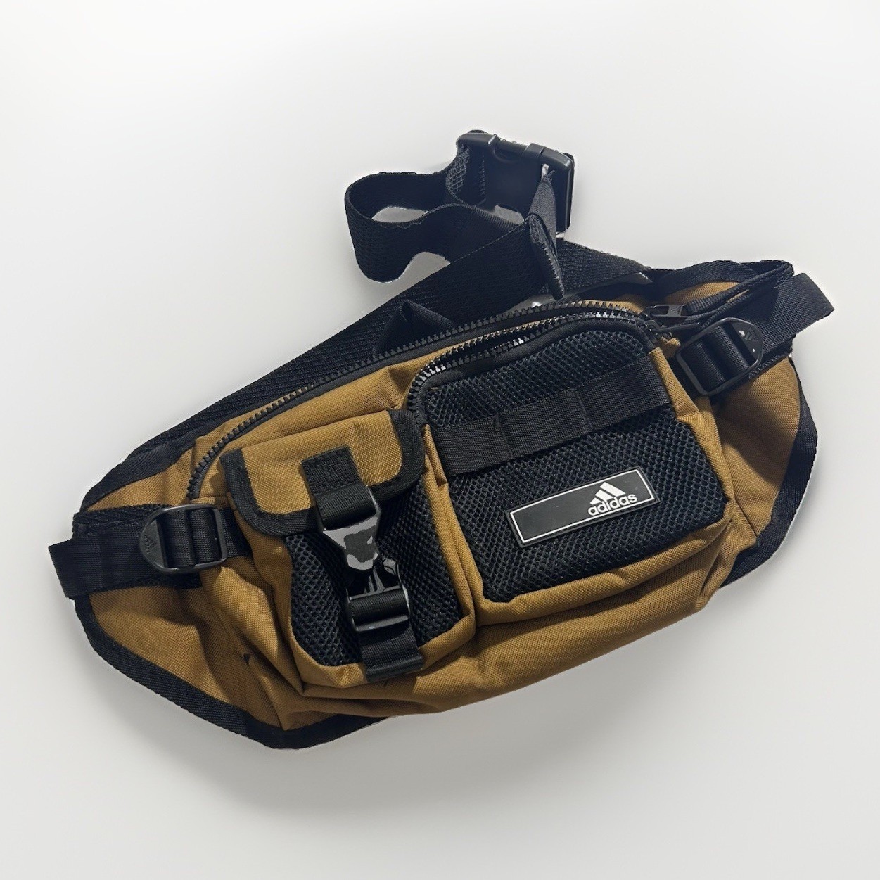 adidas Utility Waist Pack Crossbody Sling Brown Black Tactical Travel Festival