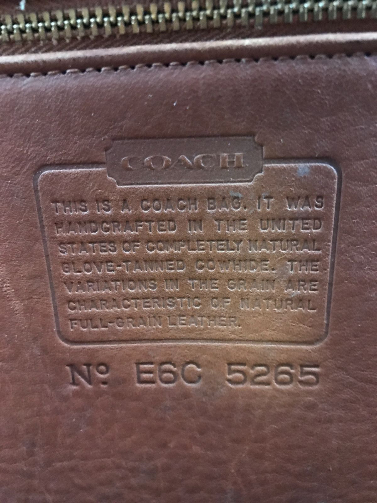 Vintage Coach Brown Leather Business Bag Briefcase Old Coach Classic USA