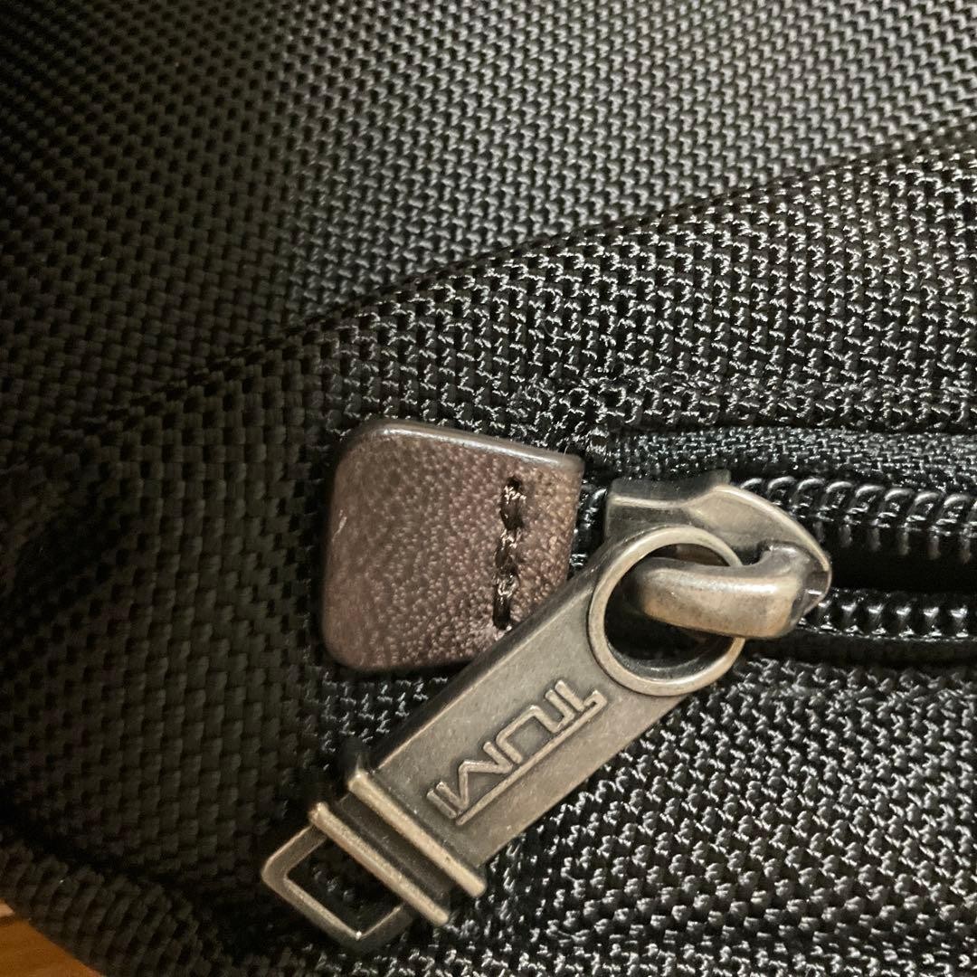 TUMI Crossbody Bag Nylon Leather Black 24cm Shoulder Strap 143cm