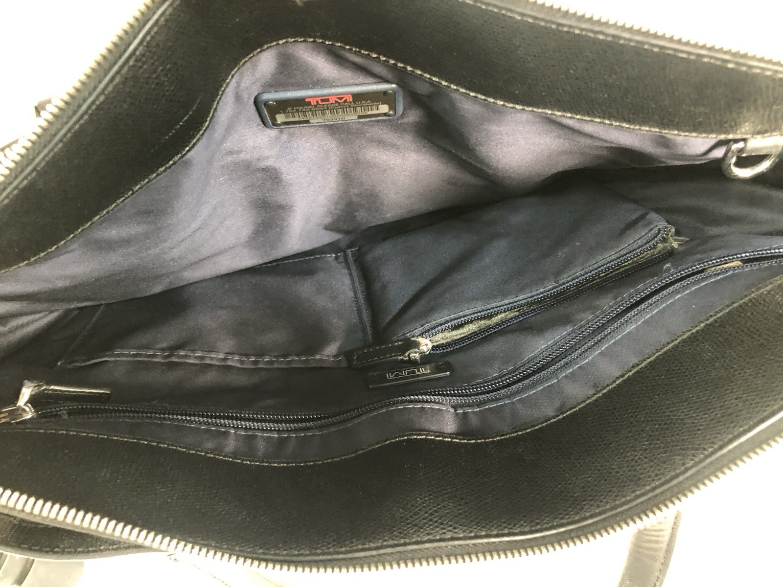 TUMI 79391D Sinclair “Nina” Saffiano Commuter Briefcase Business Black Leather