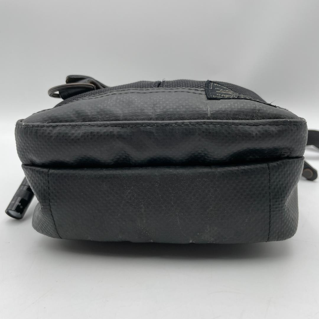 PORTER Shoulder Bag Nylon Black Crossbody Yoshida Kaban 14x19x6cm Strap 110cm