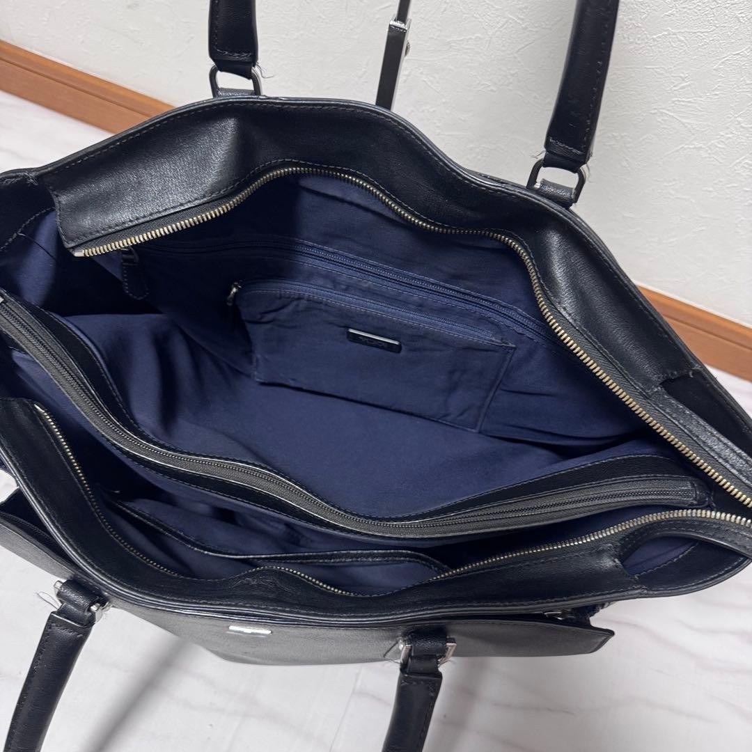 TUMI 79412D Sinclair Nell Tote Stanton Black Leather Business Bag A4 Laptop