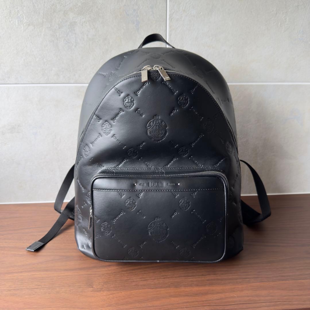 List price 610,000 yen Berluti Time Off Logo Monogram Leather Backpack