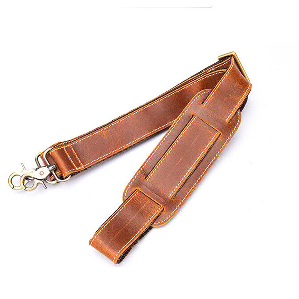 Genuine Leather Replacement Shoulder Strap for Briefcase Luggage Messenger Bag.