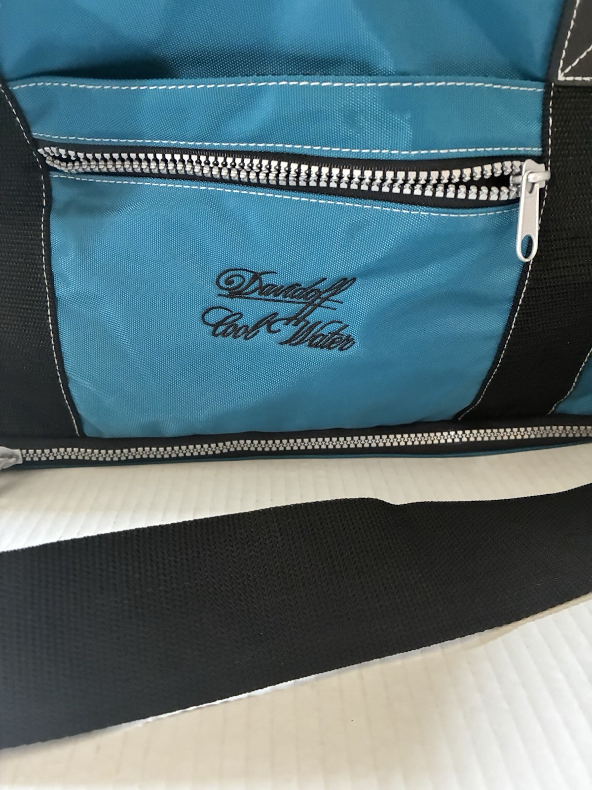Davidoff Cool Water Duffle Bag Teal Gym Travel Sport Holdall Shoe Compartment⁠