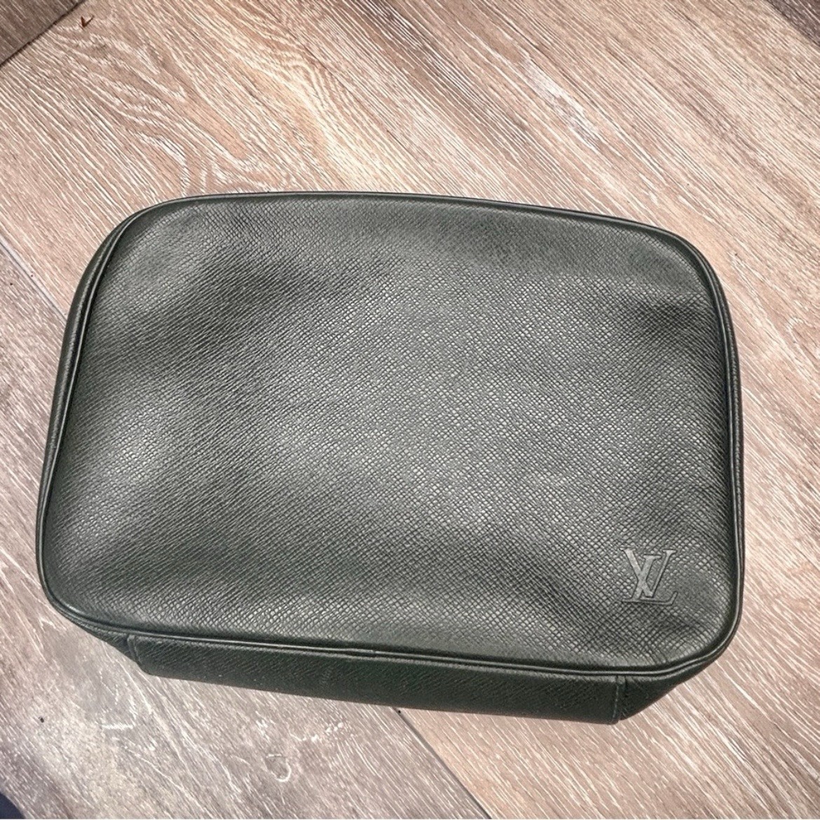 Louis Vuitton Taiga Leather Toiletry Pouch –Authentic, Made in Spain w/COA
