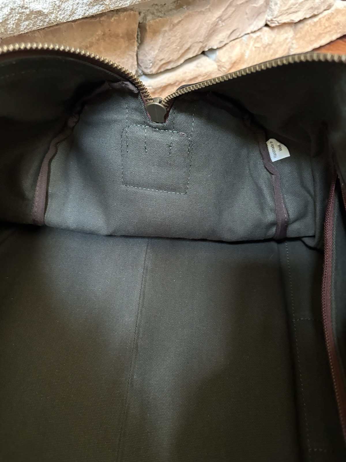 Tecovas Brown Leather Duffle Bag Weekender Shoulder Strap Luggage Tag NWOT