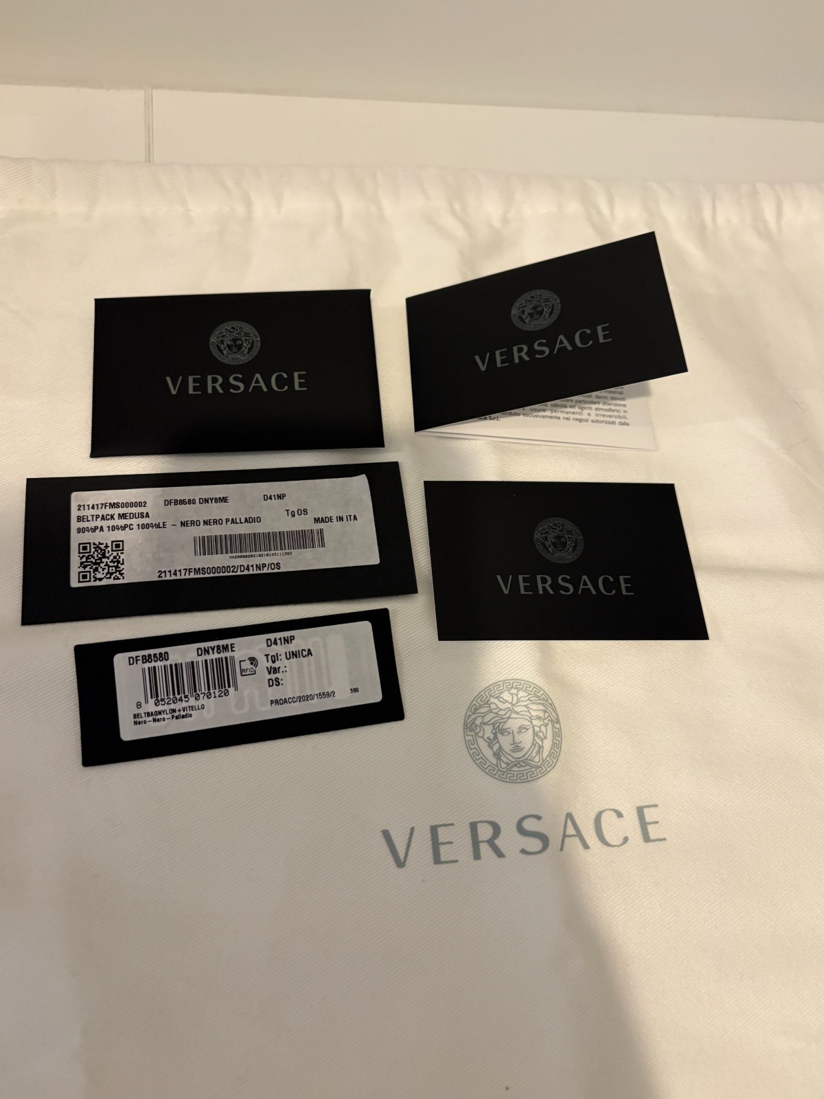 Versace Medusa Plaque Belt Bag Black