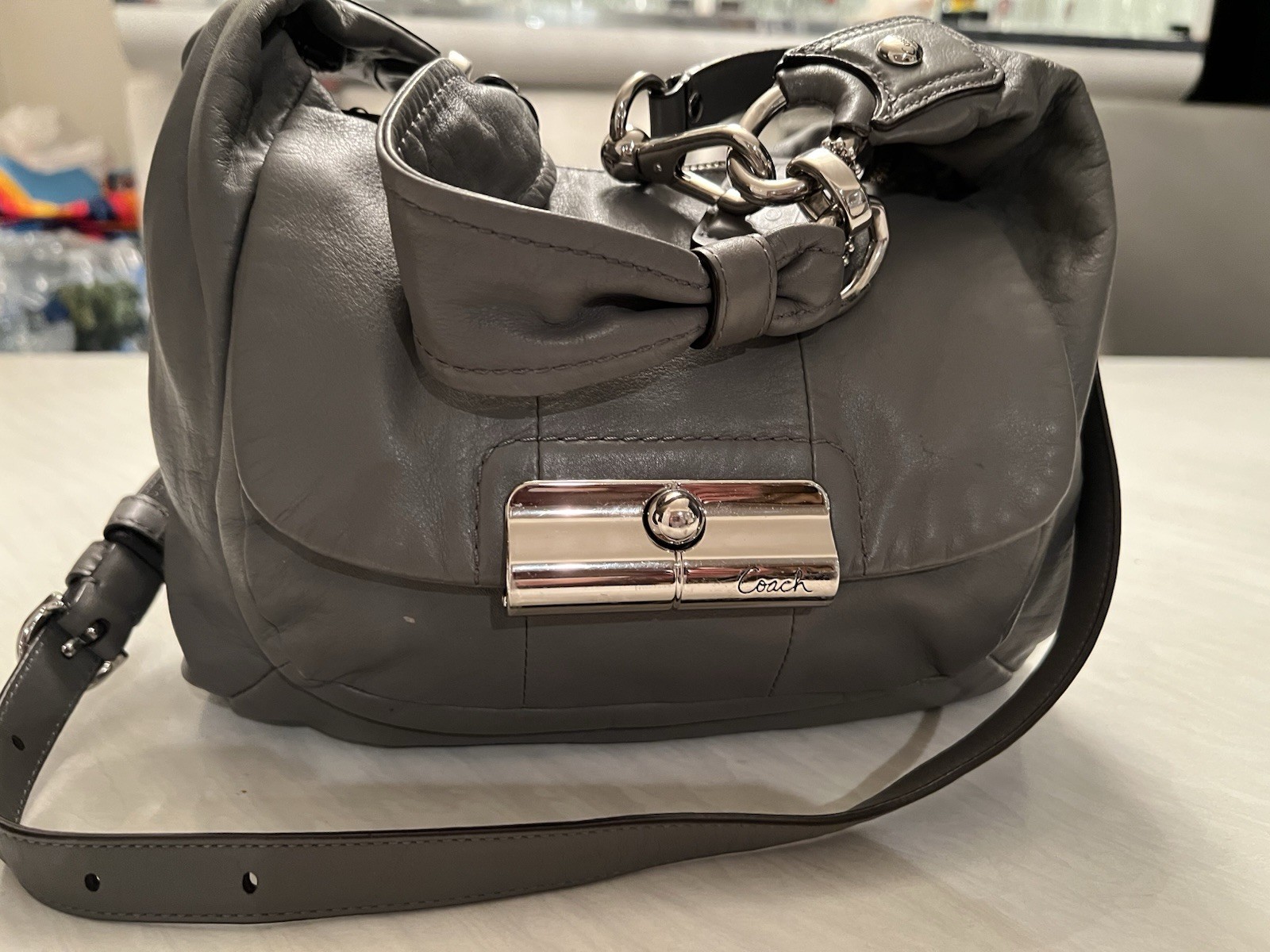 Genuine Leather Coach Shoulder Bag
