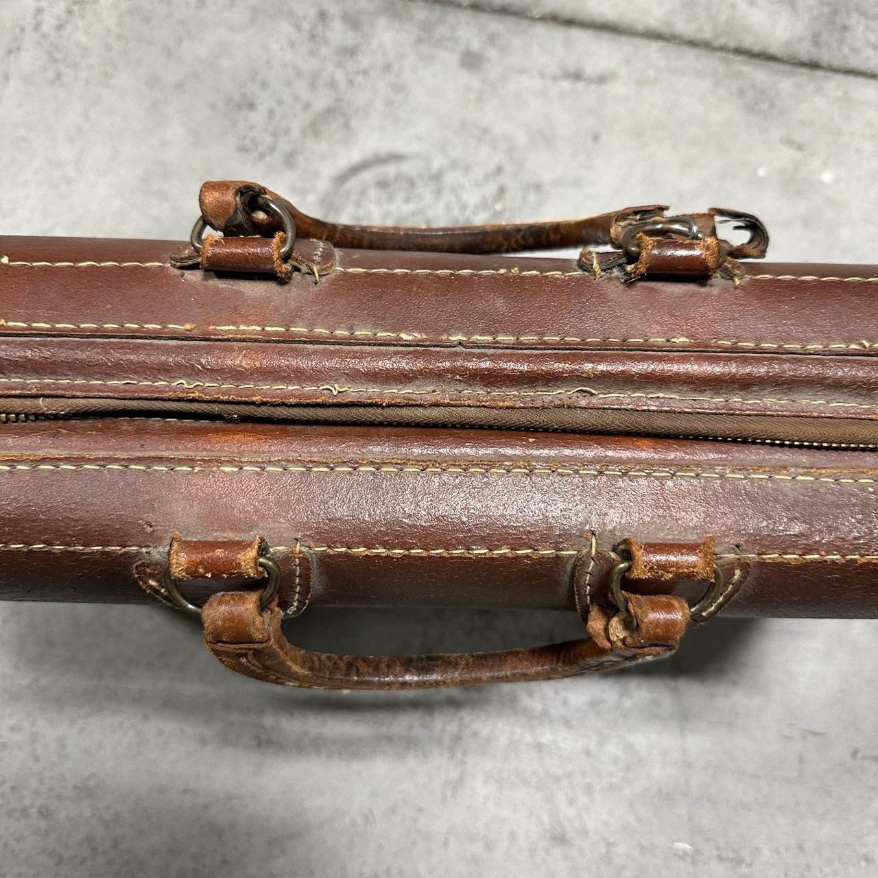 Purdue University Boilers Briefcase True Vintage 40s 50s 60s Leather Brown