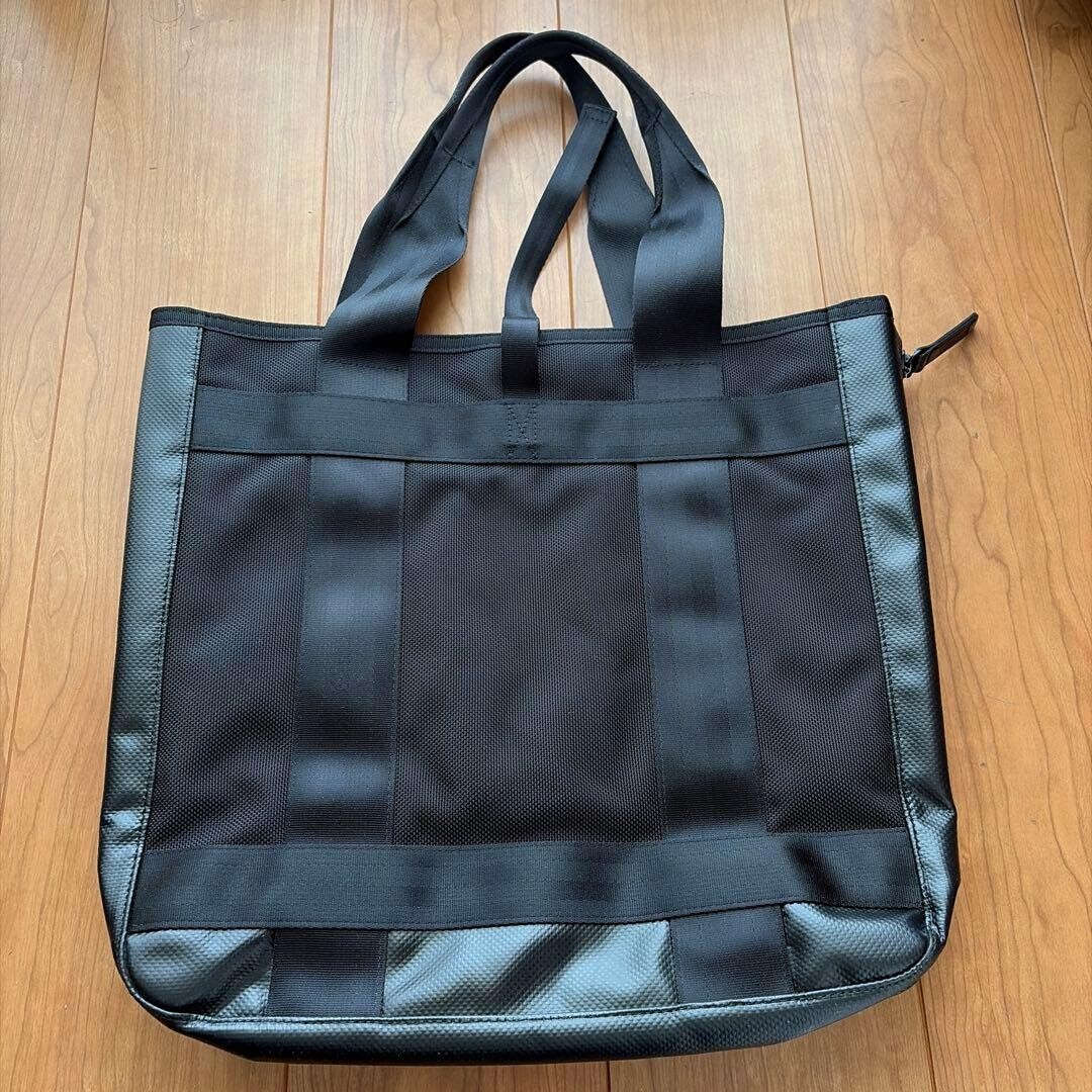 PORTER HEAT Expandable Tote Bag Black A4 Business 36x36x10cm to 16cm Auth