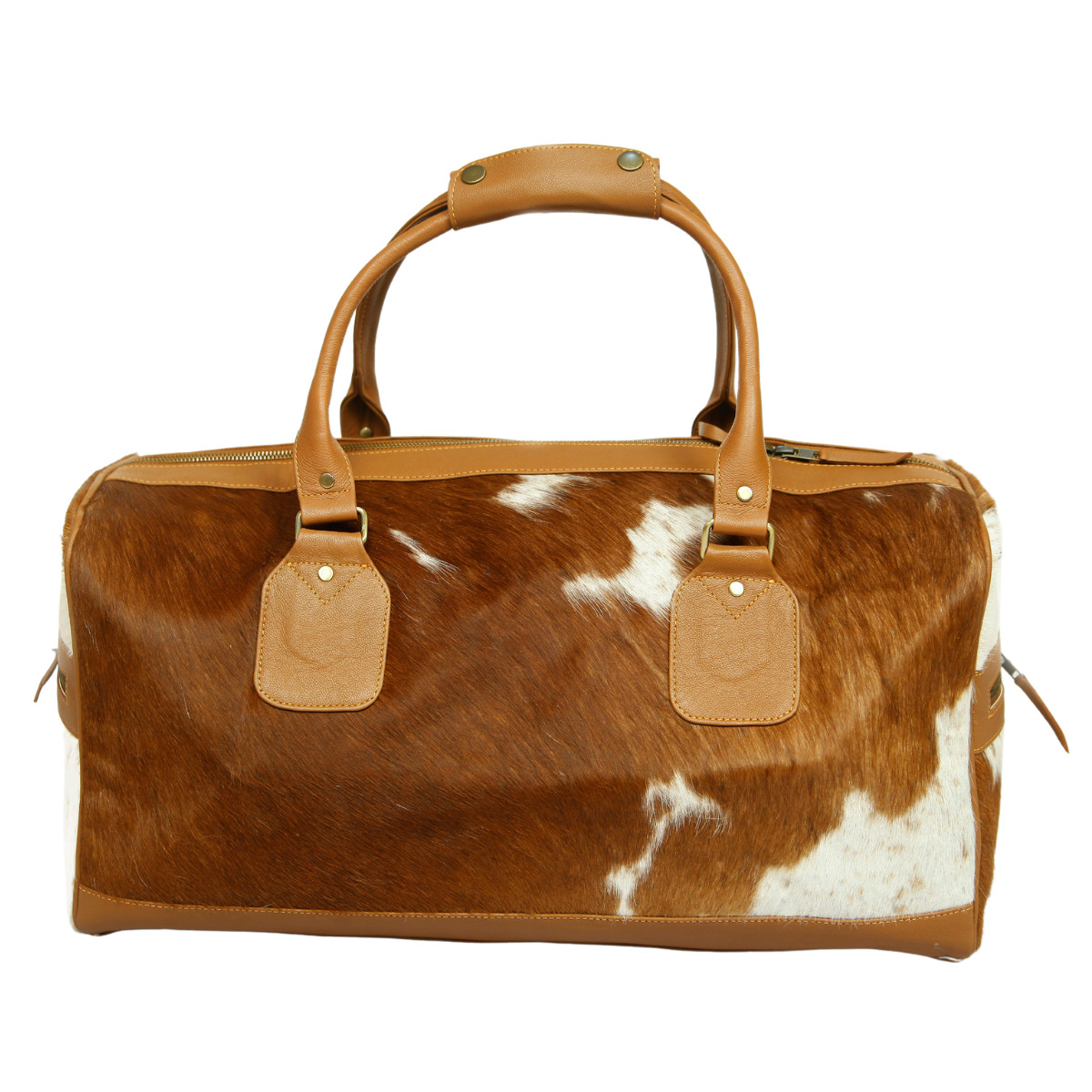 Customised Sheep Hide Leather Duffle Bag-Business Travel/Weekend Luggage Gym Bag