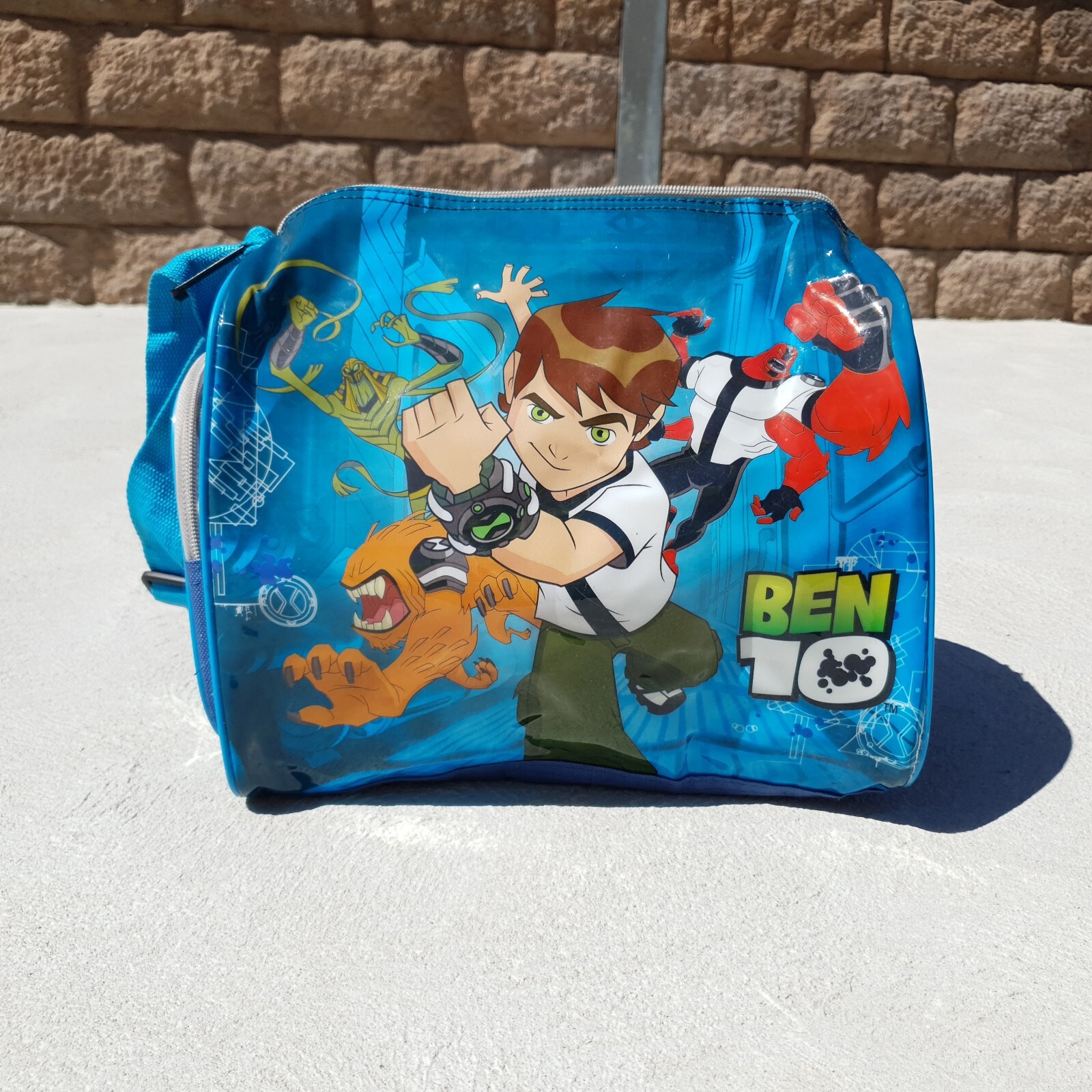 Vintage Ben 10 Duffle Bag 2000s Y2K Unisex Teen Kids Blue Cartoon TV Show