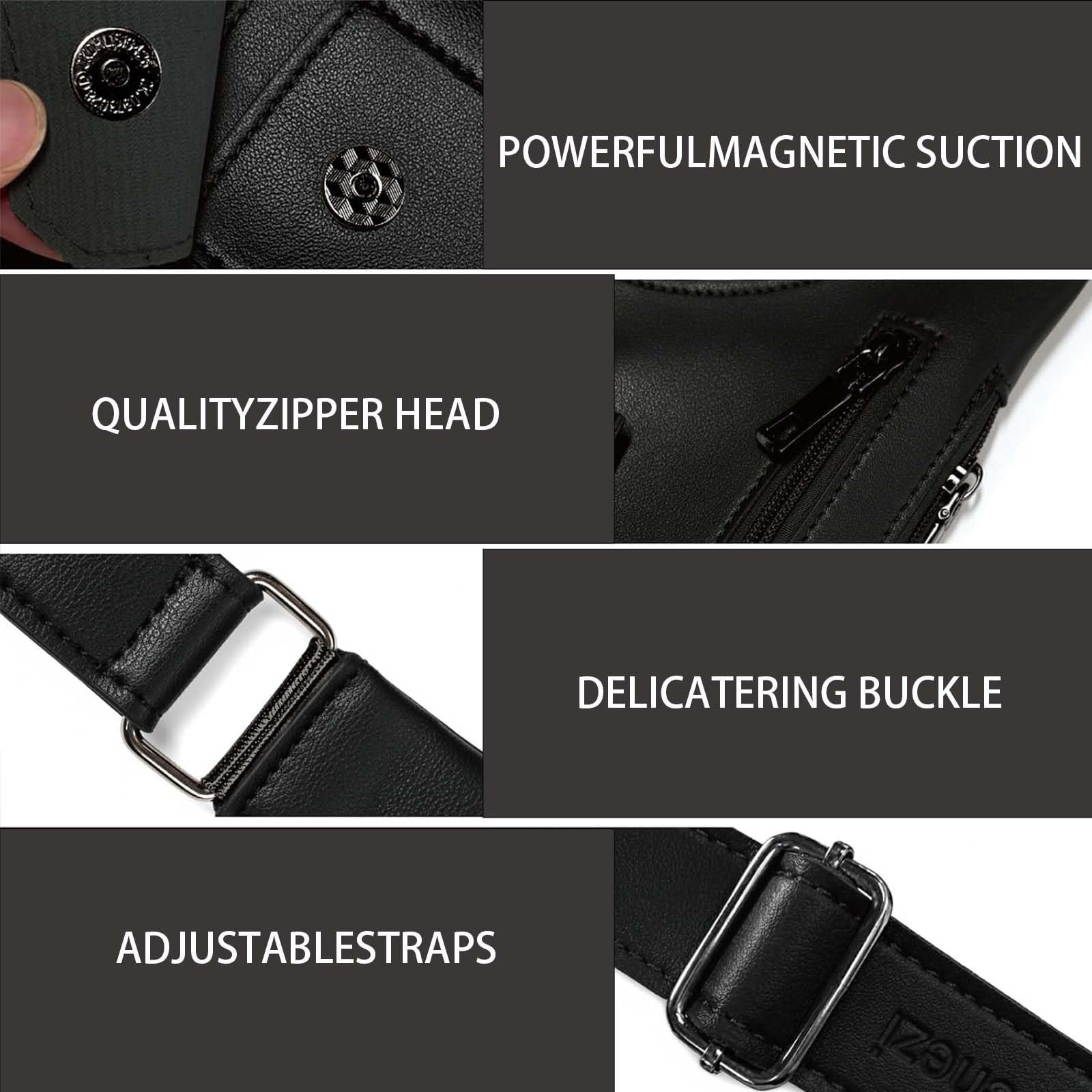 Premium Leather Shoulder Bag, Double Shoulder Armpit Bag for Men, Anti-Theft …