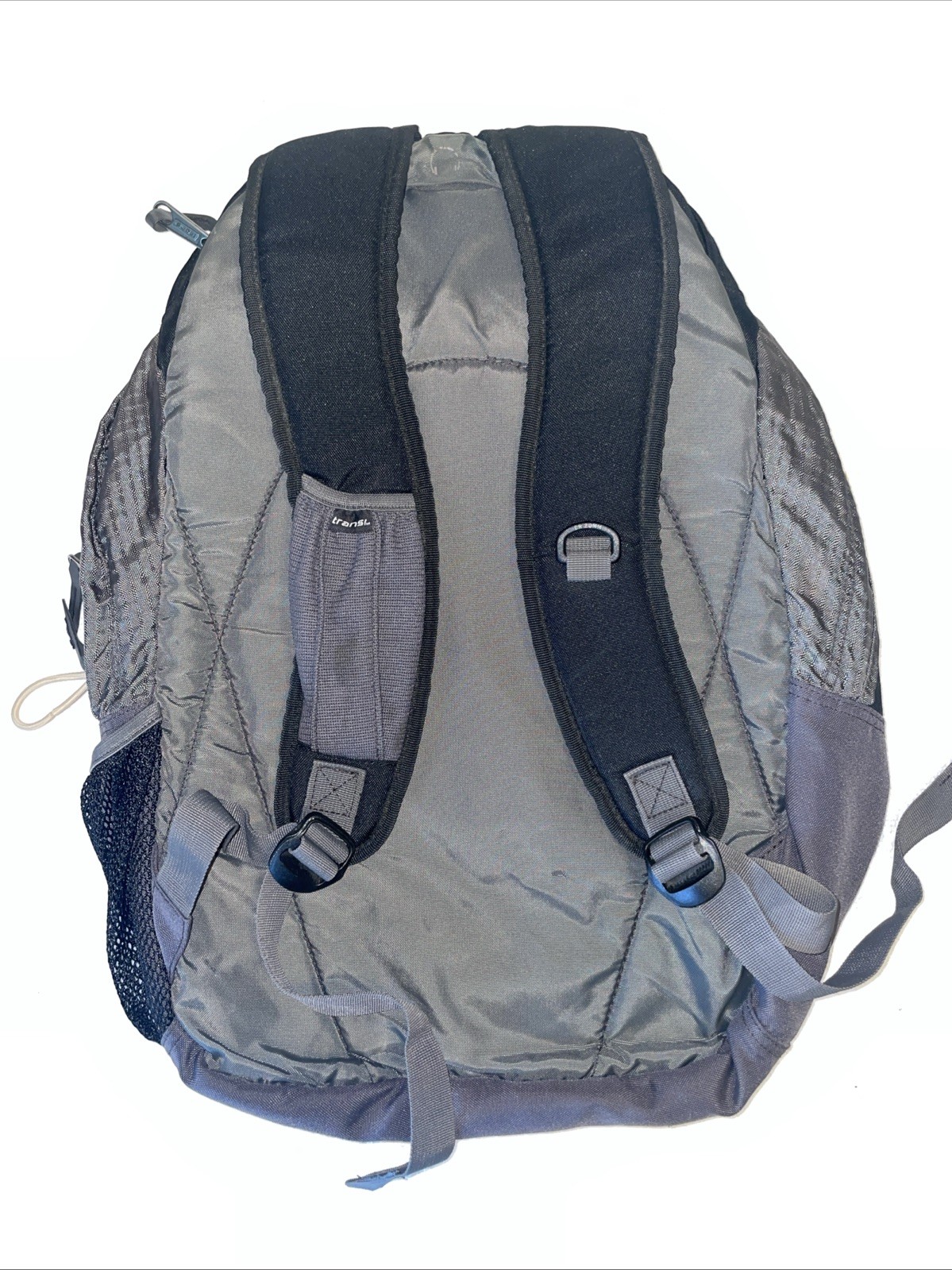 Jansport Trans Black & Grey Backpack w/laptop sleeve 12 x 9 x 18 GUC