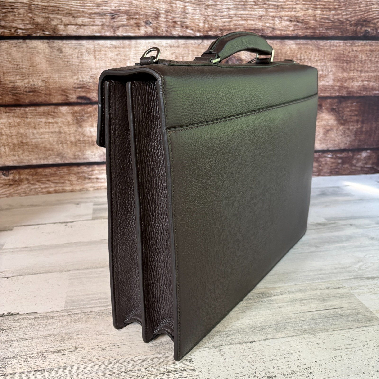 Armani Collezioni Leather Briefcase Bag Attache