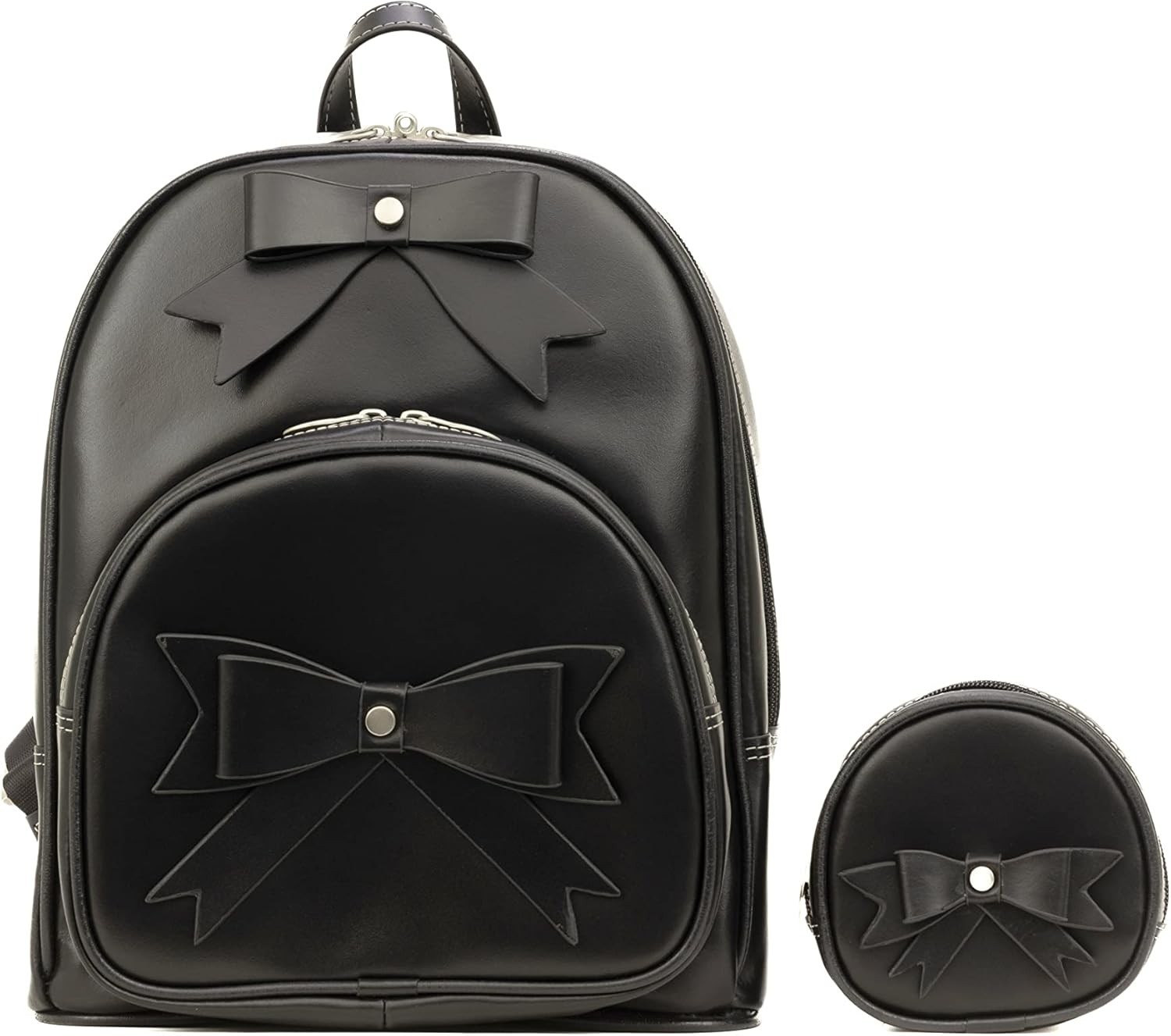 McKleinUSA Leather Bow Backpack Black Small Girls Women’s Adjustable Straps New