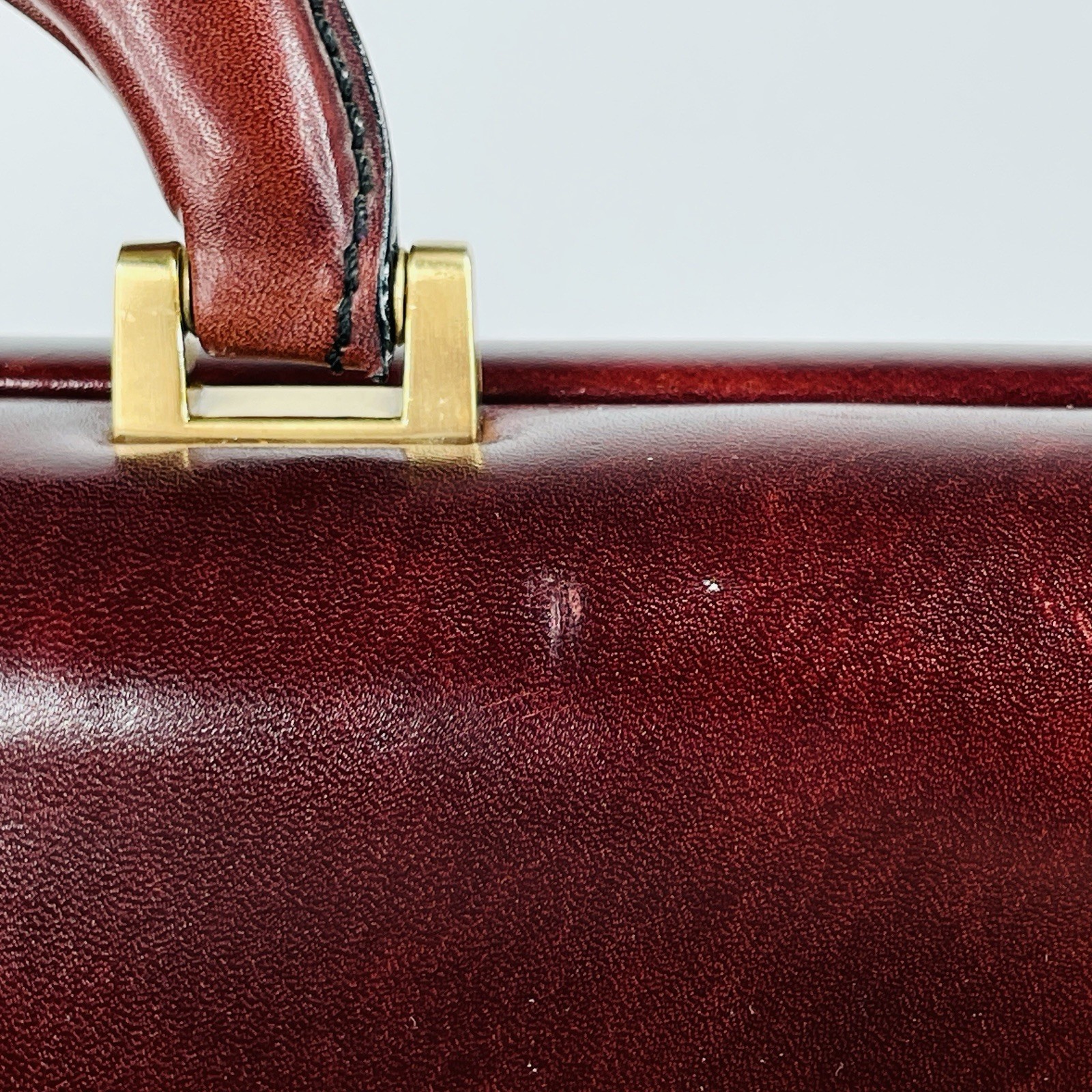 TUMI Burgundy Side Lock Attaché Leather Slim Hard Case Briefcase 2.75″, 1990s
