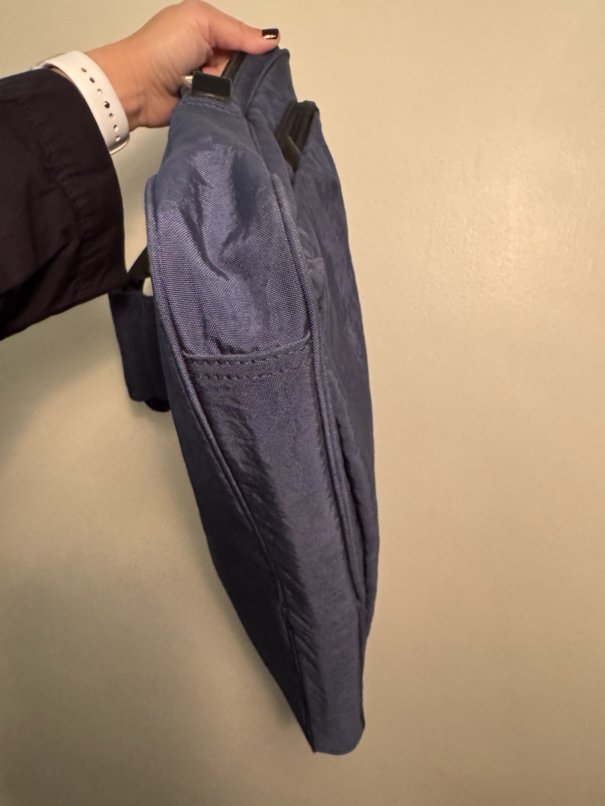 OG Washed Nylon Jack Spade Laptop Light Weight Brief Case Navy Blue With Strap