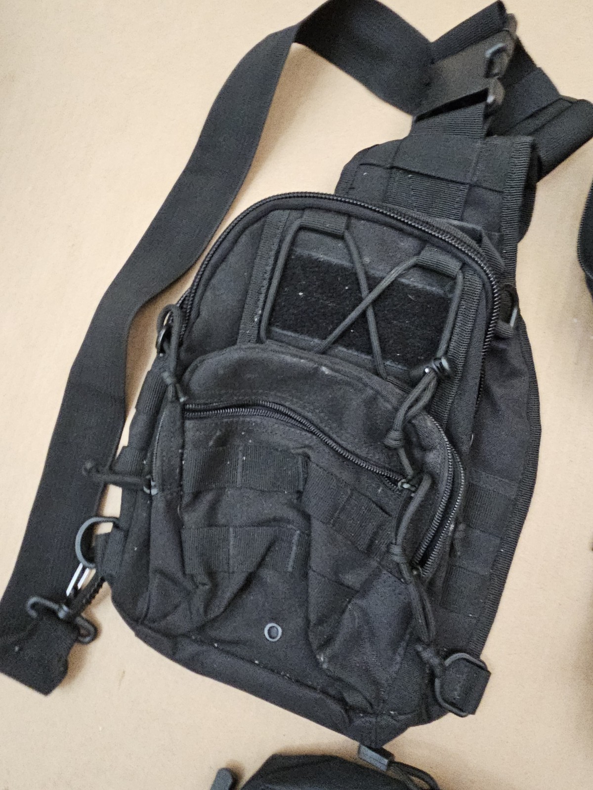 Lot Tactical Sling Bag Black Compact Shoulder Pack MOLLE Messenger Bag