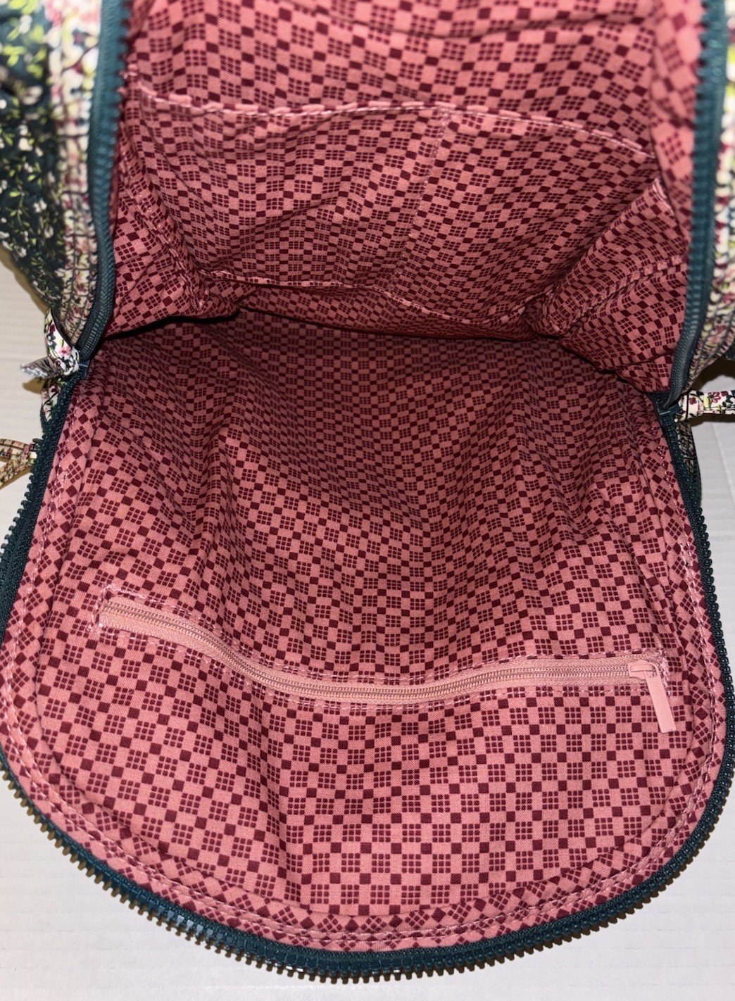 Vera Bradley Cotton Large Bancroft Backpack Bag Mistletoe Lattice NWT