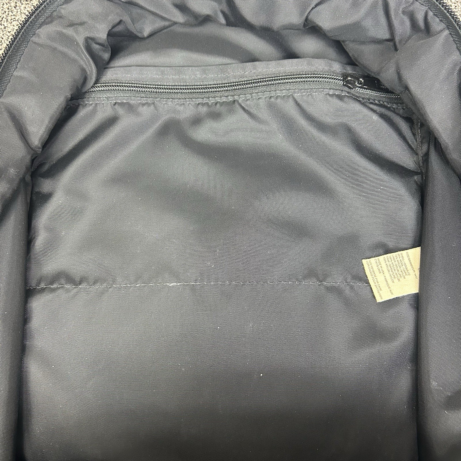 Woolrich Backpack- Vintage-canvas TOPO Design Green Wool Blend Mens 4057 Zip