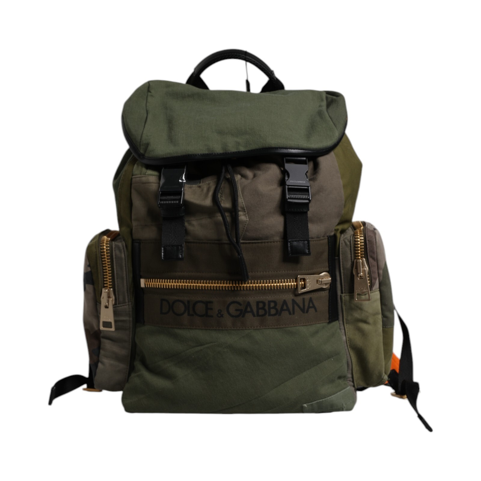 DOLCE & GABBANA Bag Military Green Patchwork Travel Backpack Borse Men 2680usd