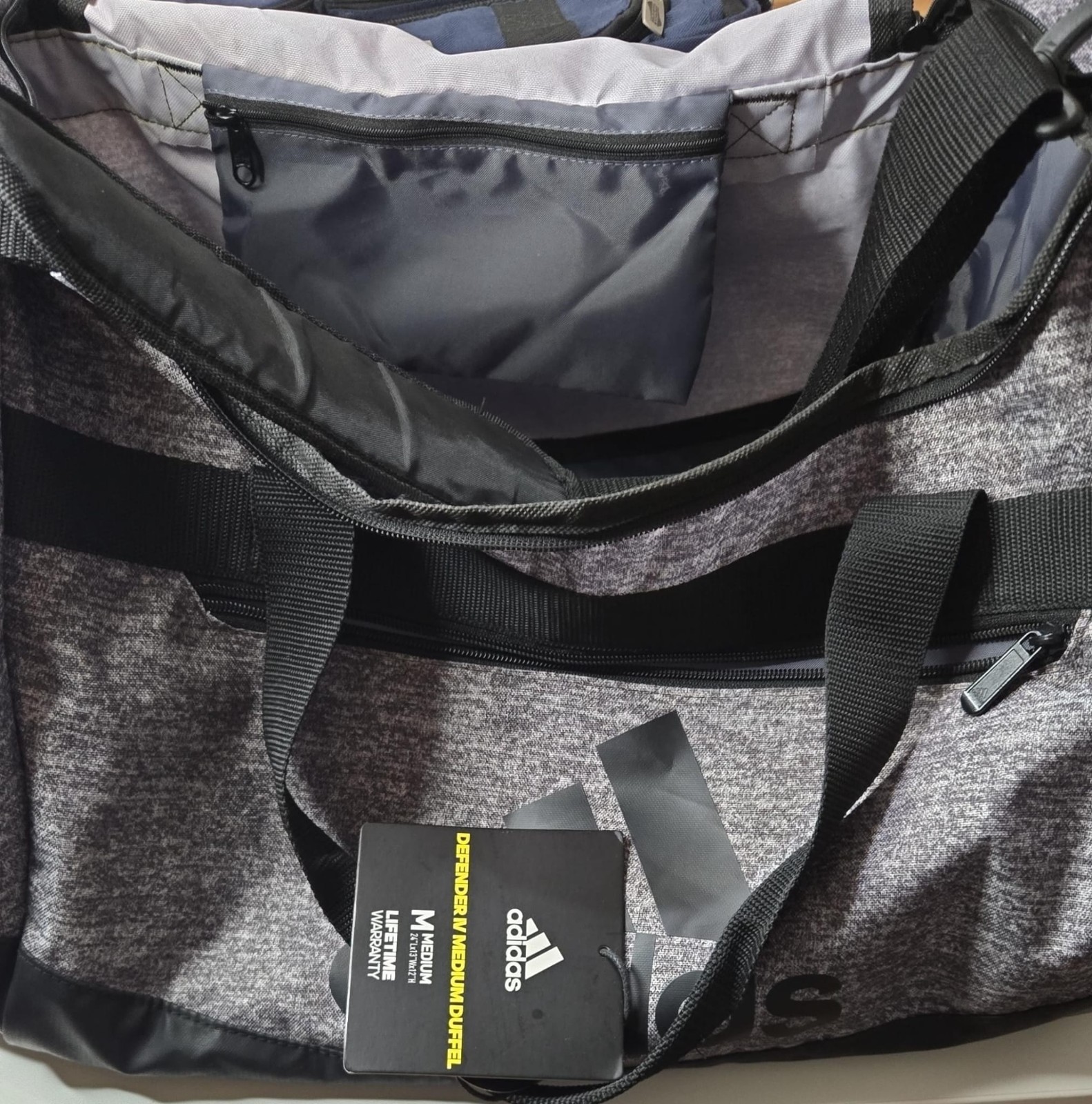 Adidas Defender IV Medium Duffel Bag Water Resistant Base Shoe Compartment OSFA