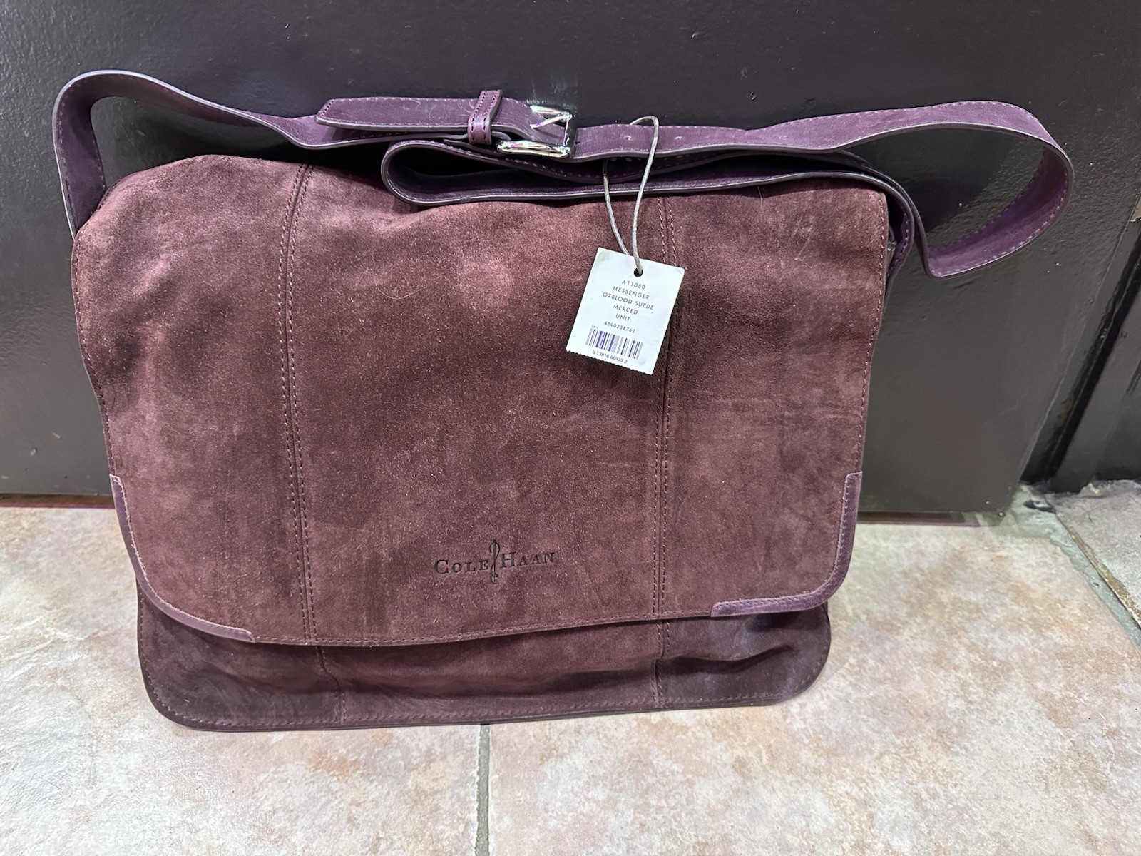 Cole Haan Men’s Messenger Oxblood Suede Merced A11080 4500238762 SKU013816669392