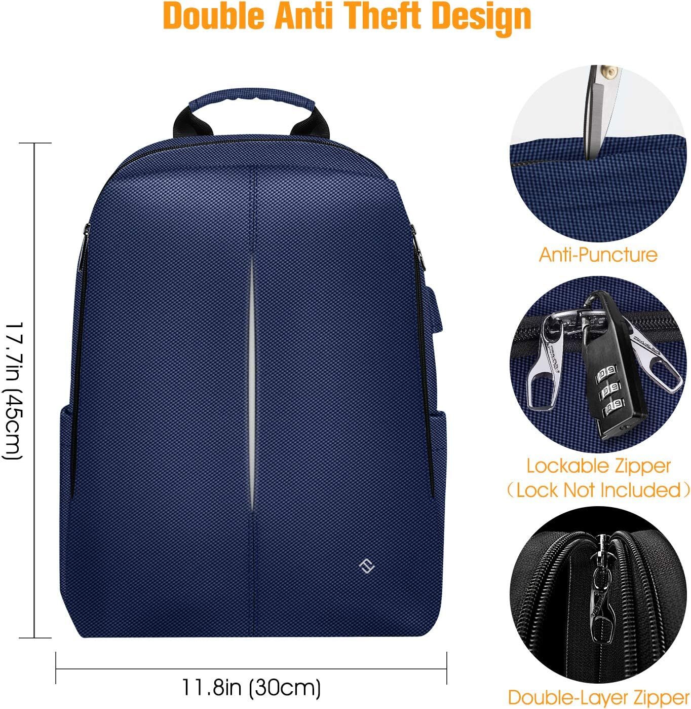 15.6 inch Laptop Backpack Casual Daypack with USB Port for Travel Business Work