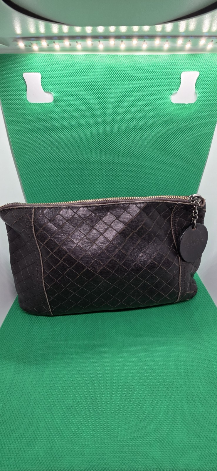 Bottega Veneta Clutchbag Intrecciato Stamped Black Leather W26cm x H17cm x D10cm