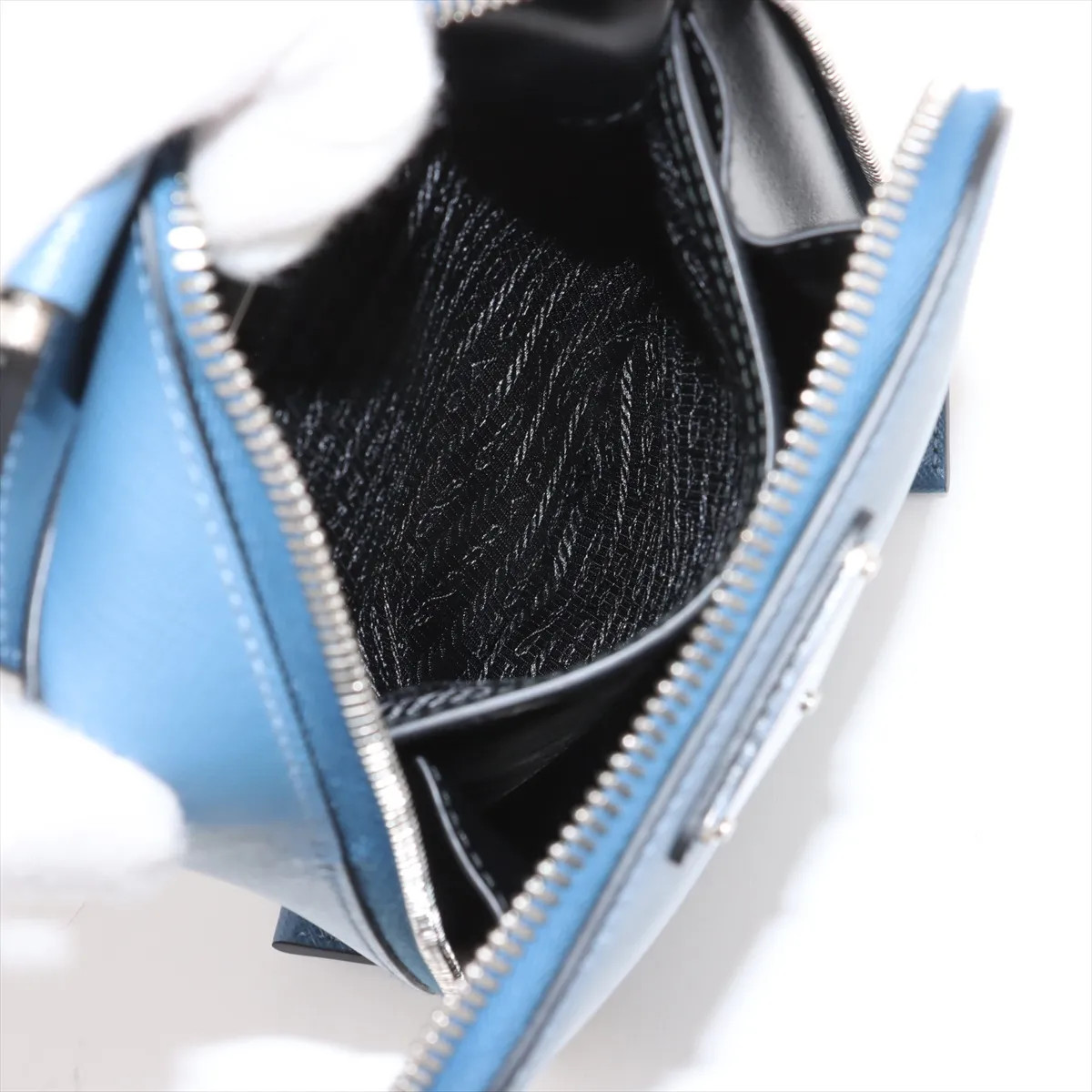 Prada Saffiano Leather Sling backpack Blue