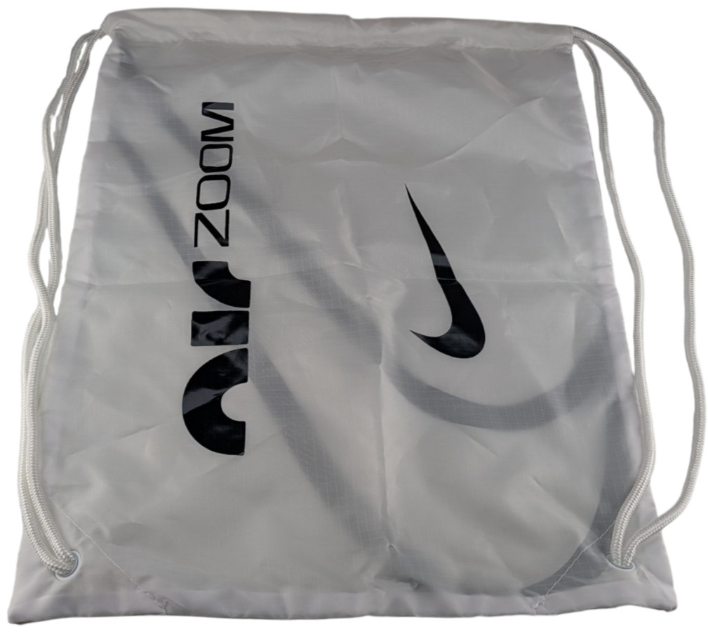 Nike Zoom White Drawstring Shoe Dust Bag Black Swoosh