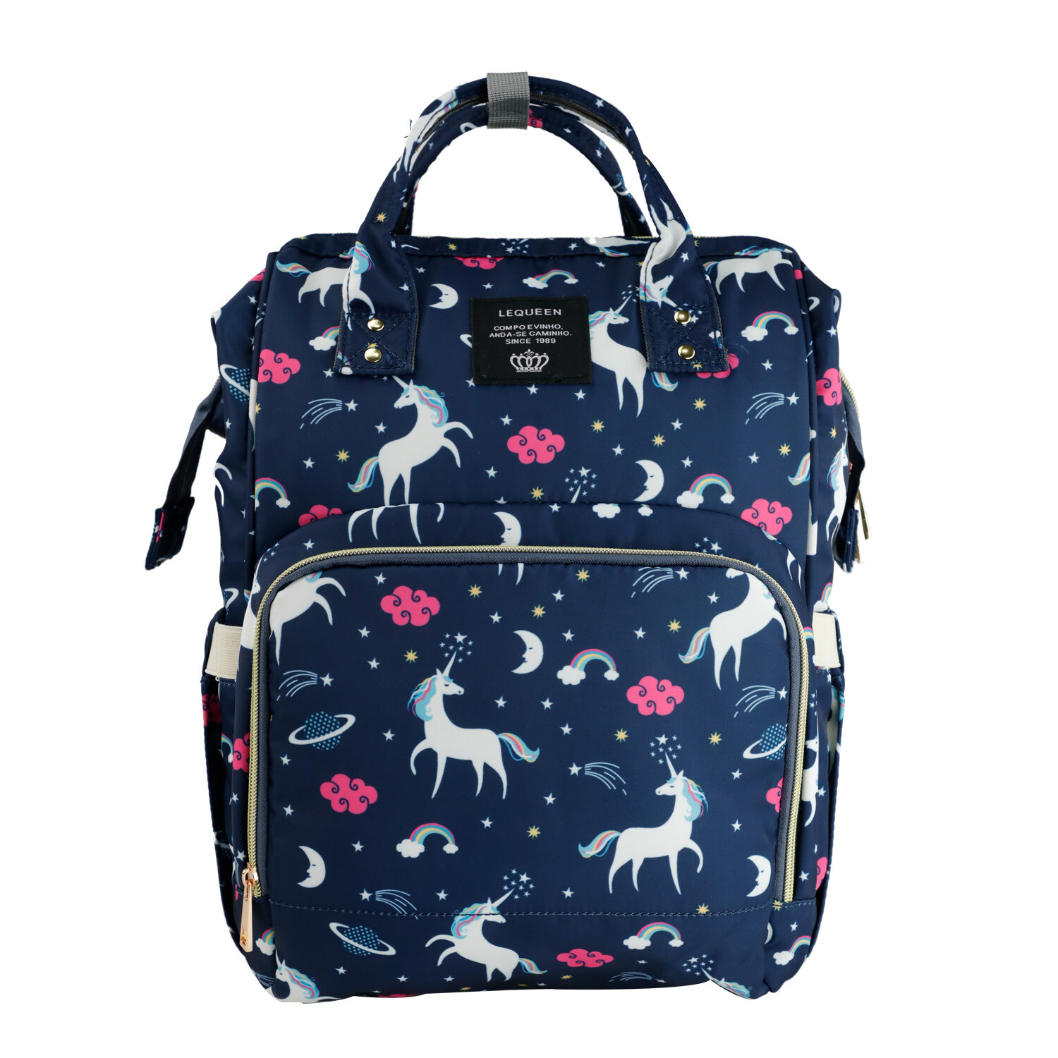 LEQUEEN Unicorn School Bag Backpack Durable Laptop Bag With Water Bottle Pocket