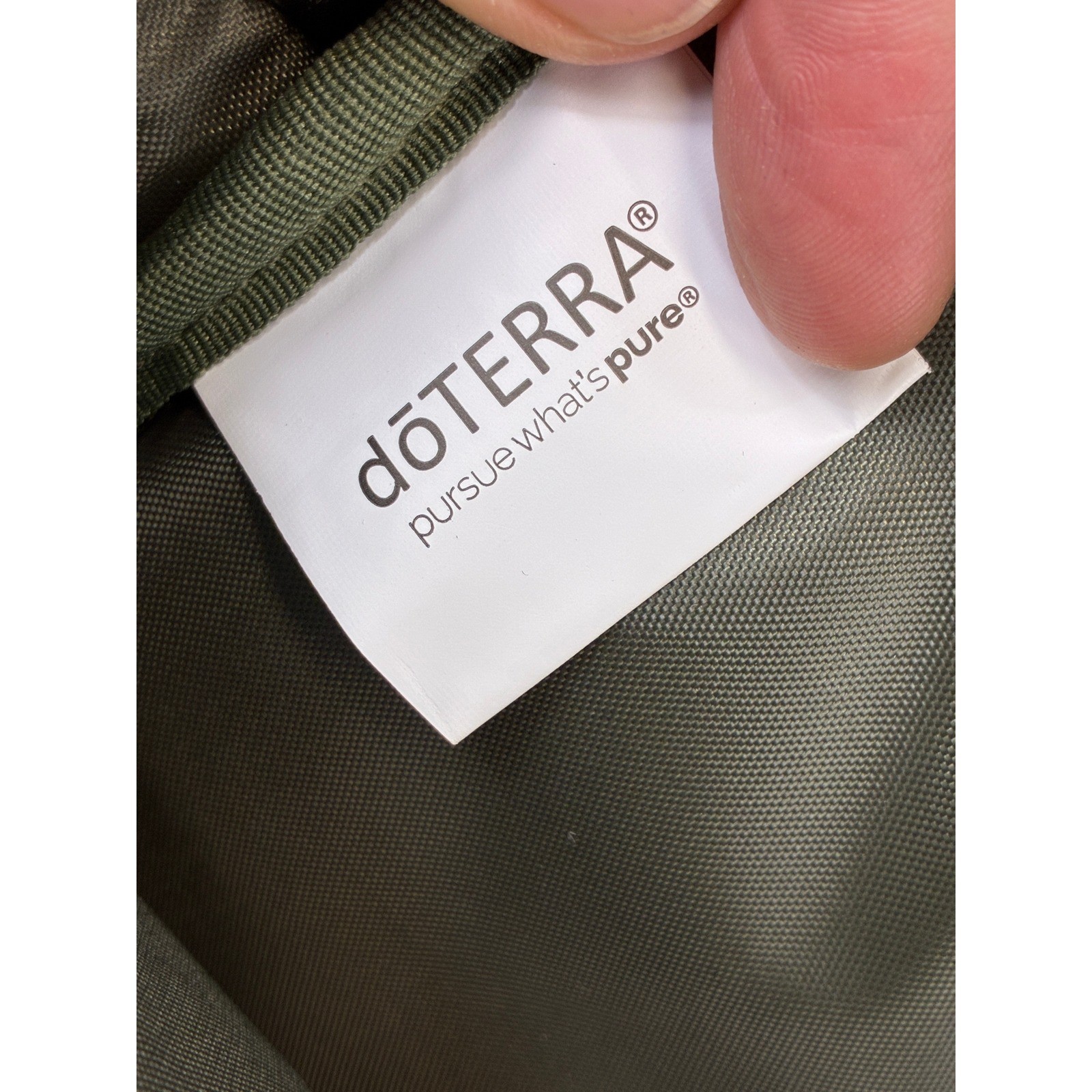 doTERRA Puffer Backpack Unisex Rucksack Army Green Travel Activewear Quilted