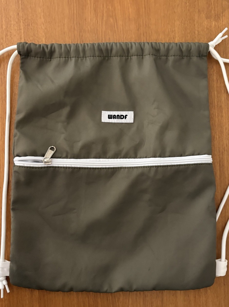 Wandf Drawstring Backpack Water-Resistant Green