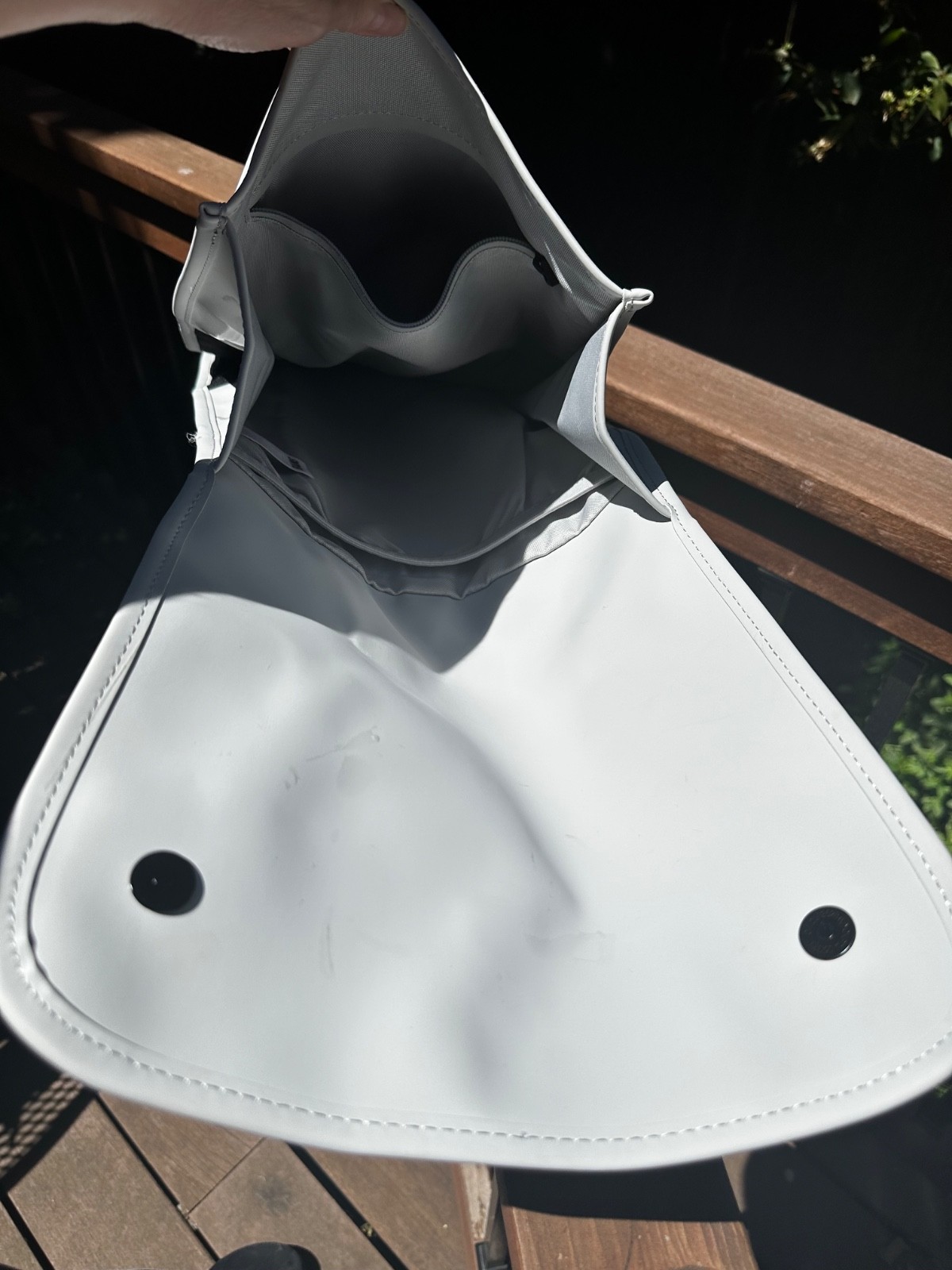 RAINS Rolltop Backpack Ash Gray Waterproof Minimalist New w/ Imperfection