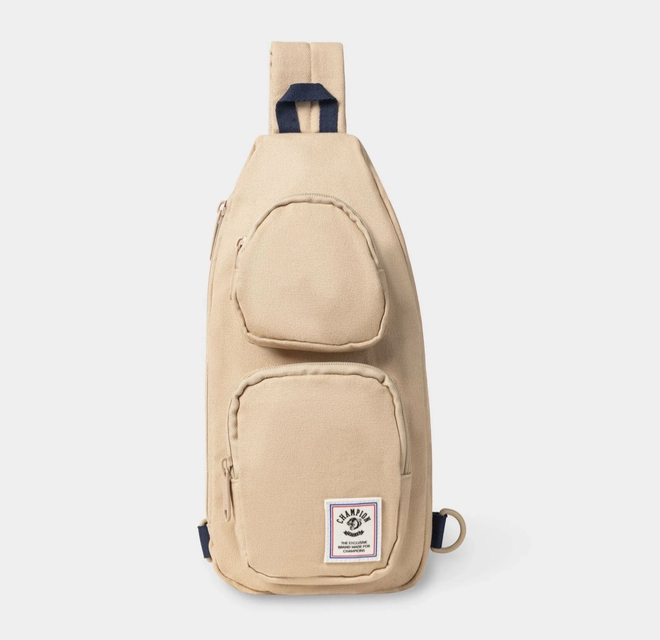 Champion Canvas Sling Back Bag In Tan/Khaki NWT