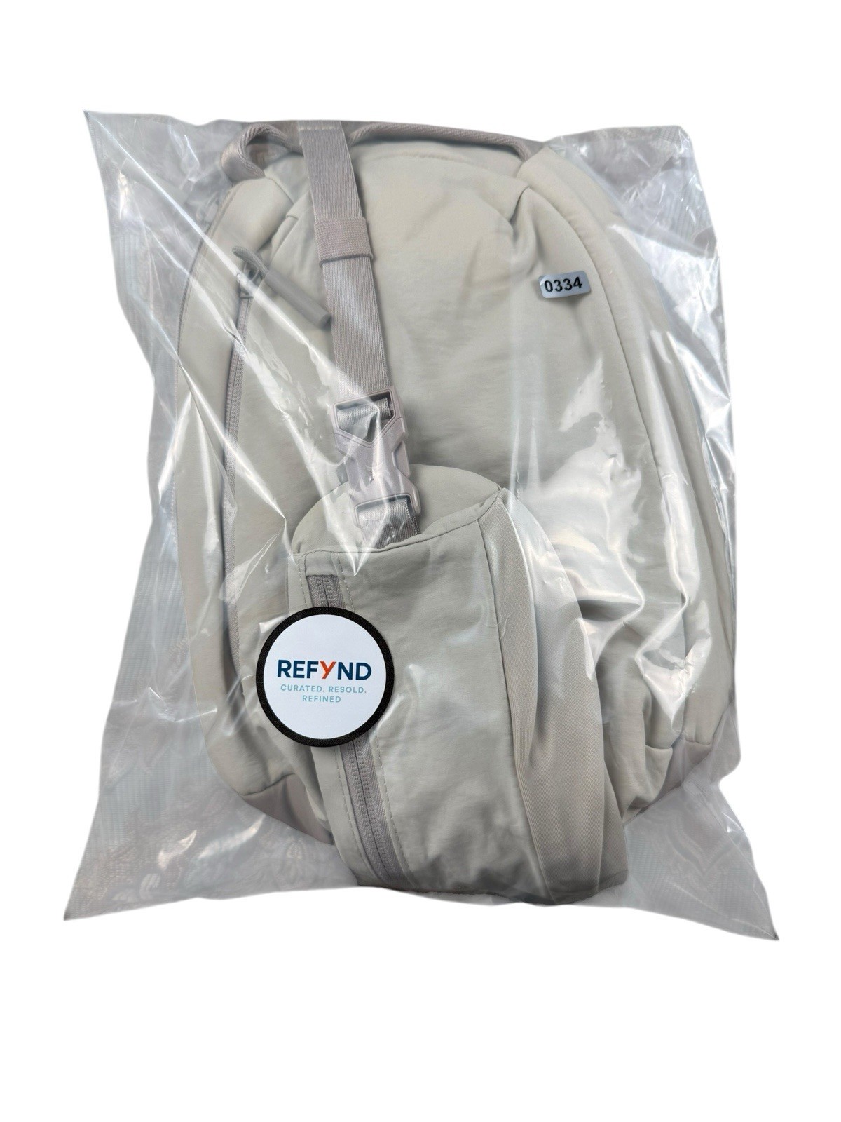 HURLEY Sling Backpack Crossbody One Size Light Gray Nylon WA7409