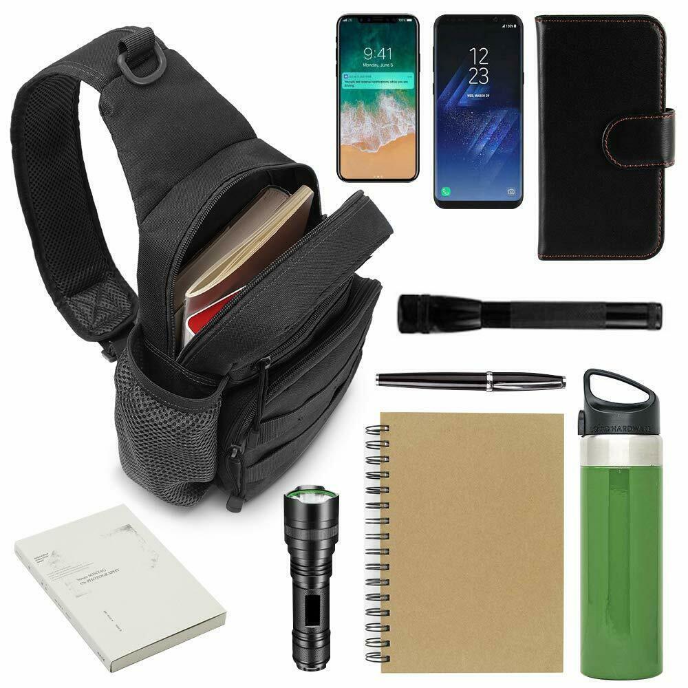 Men’s Sling Bag Backpack Cross Body Backpack Shoulder Bag for Caming Fishing