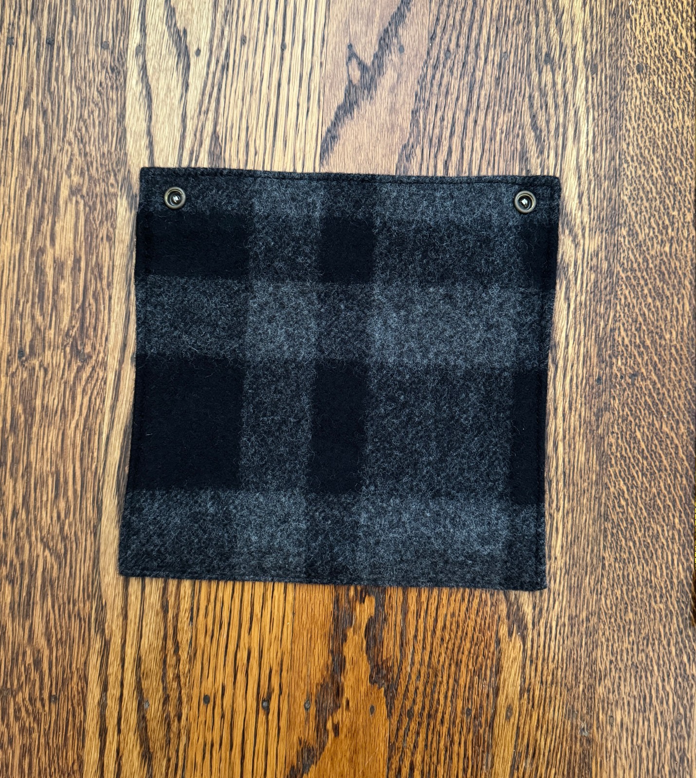 Filson Wool Zip Pouch Snap-In Backpack Organizer YKK Zipper Charcoal Plaid