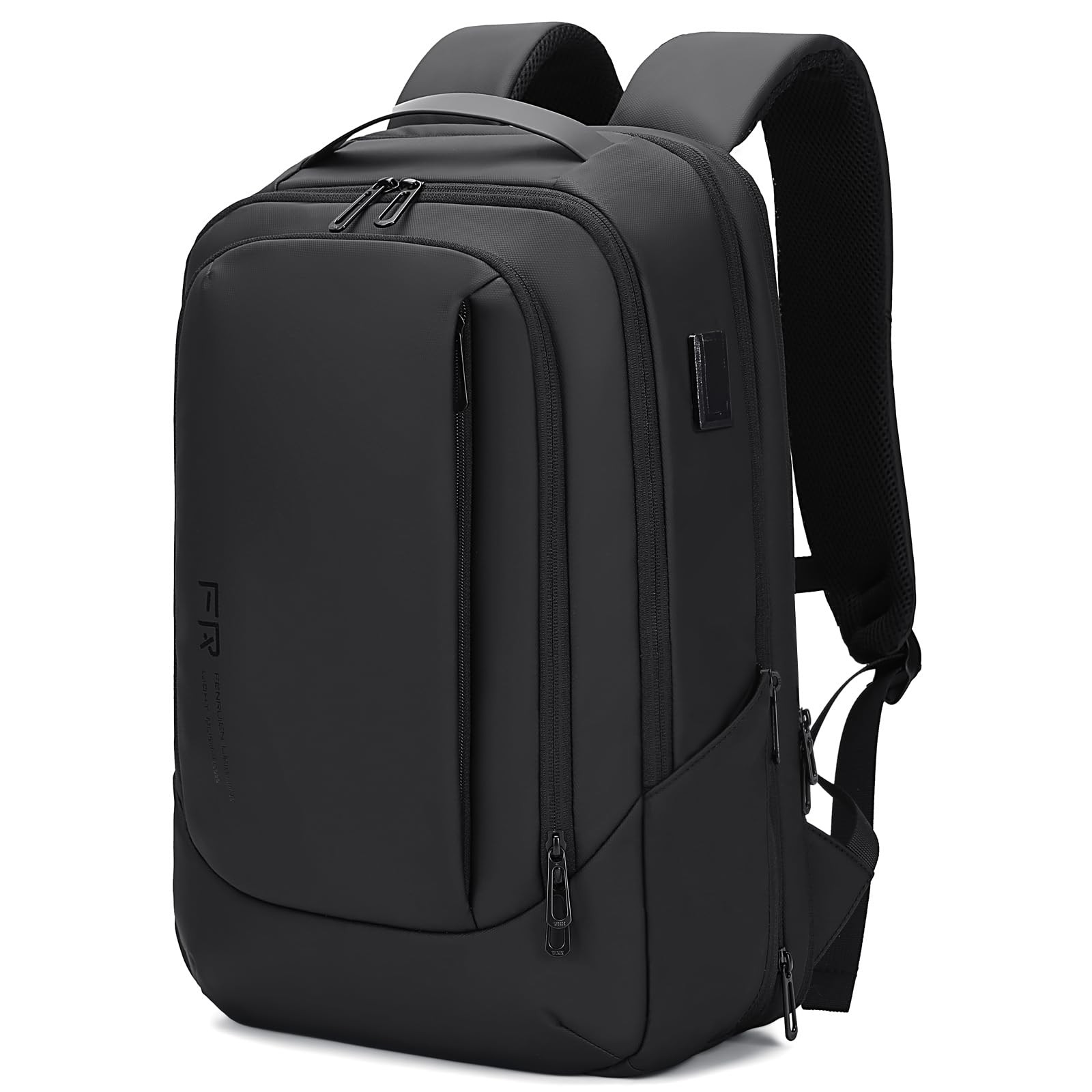 FENRUIEN Business Travel Backpack for Men, Expandable Water Resistant Computer B