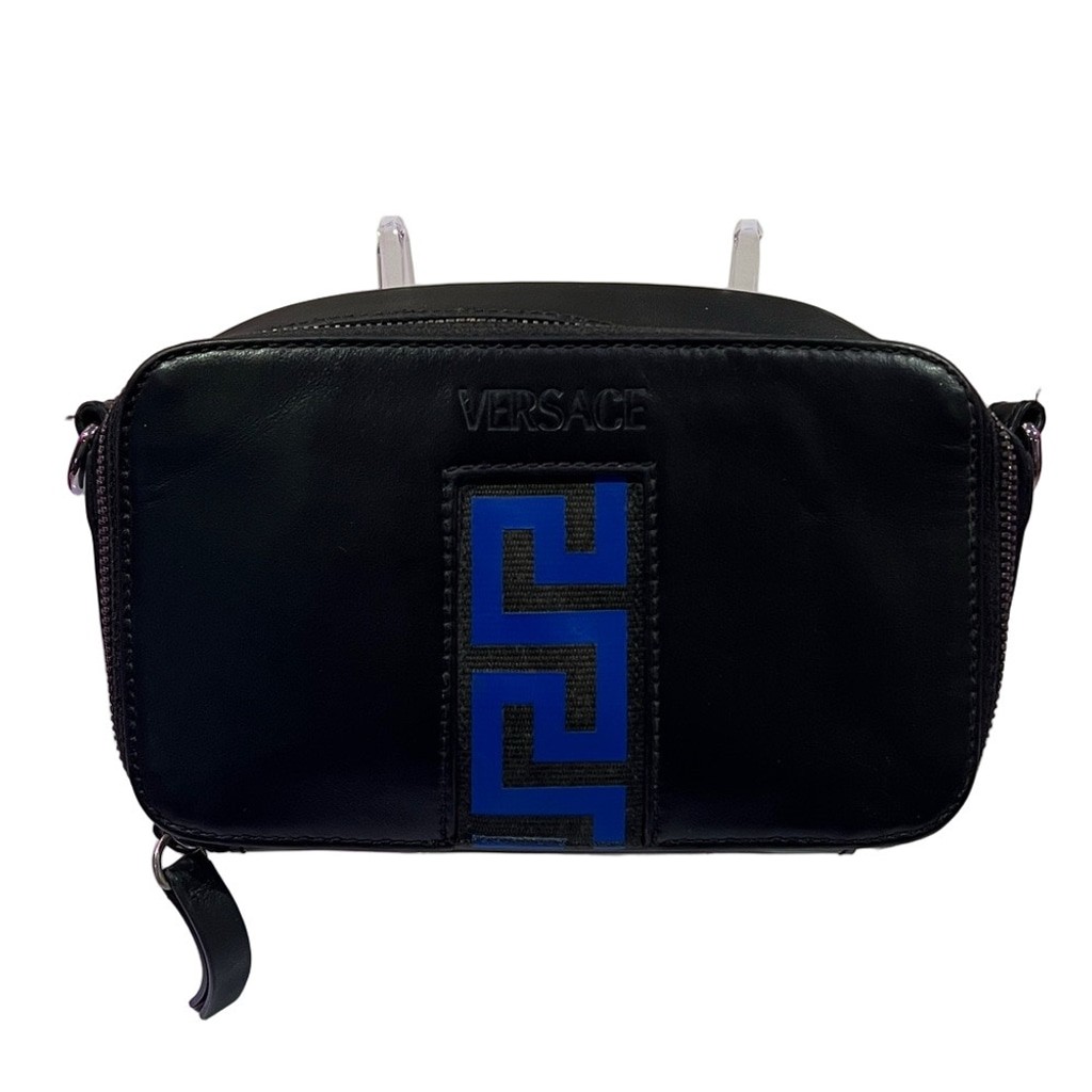 Versace Black and Blue Crossbody Bag – missing strap