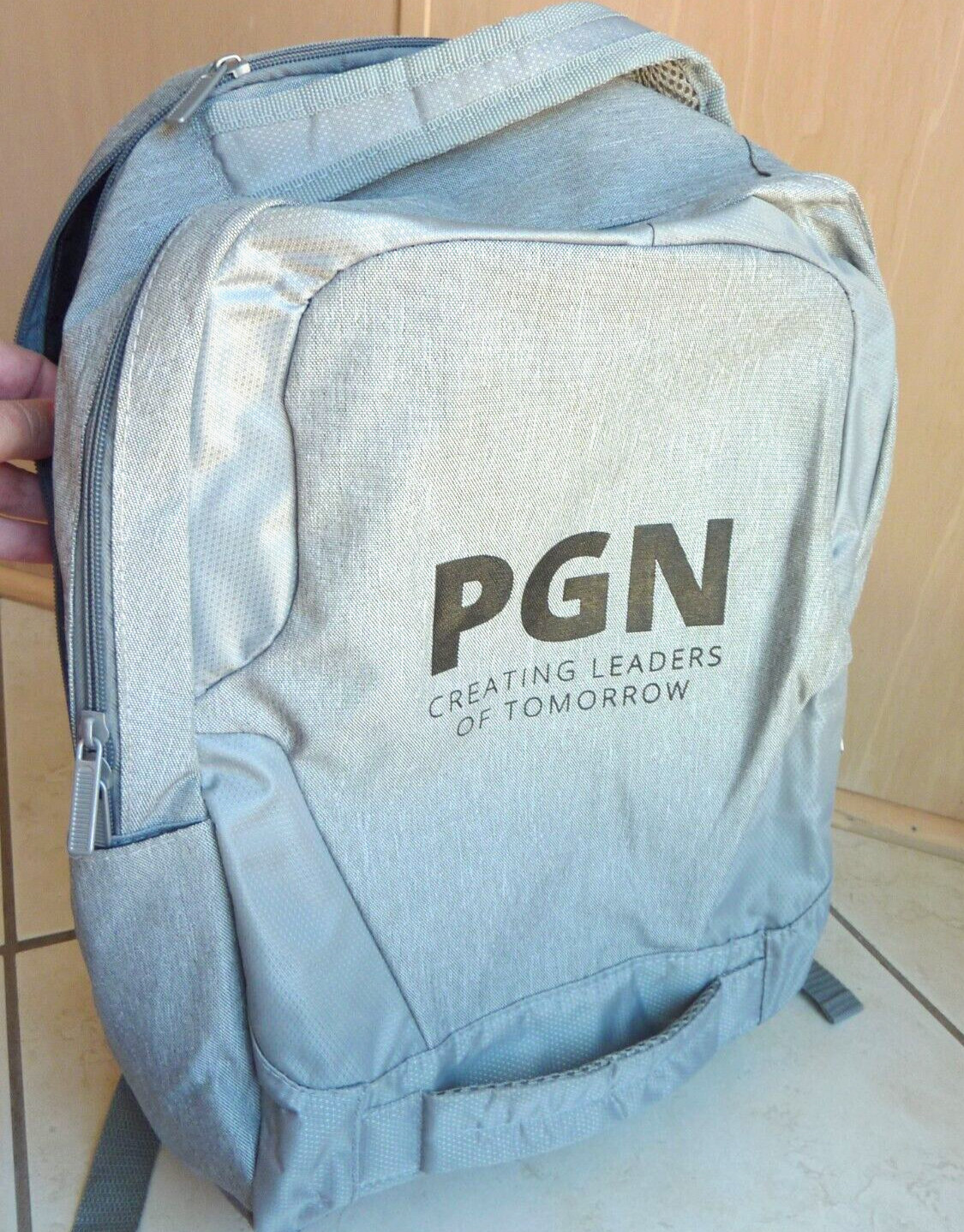 NEW Leeds Backpack School, Business, Work PGN PHI GAMMA NU Gray 17″ x 13″ x 6″