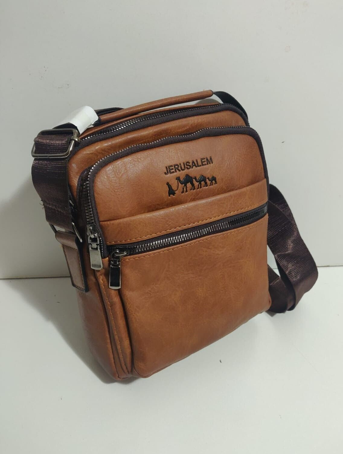 Genuine Leather Men’s Shoulder Bag Handcrafted in the Holy Land