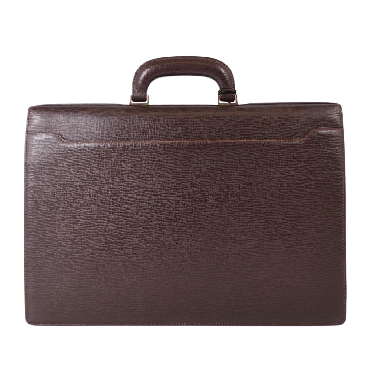LOEWE Brown Leather Briefcase 16.5″x11.4″ Anagram Logo Spain Made Bag