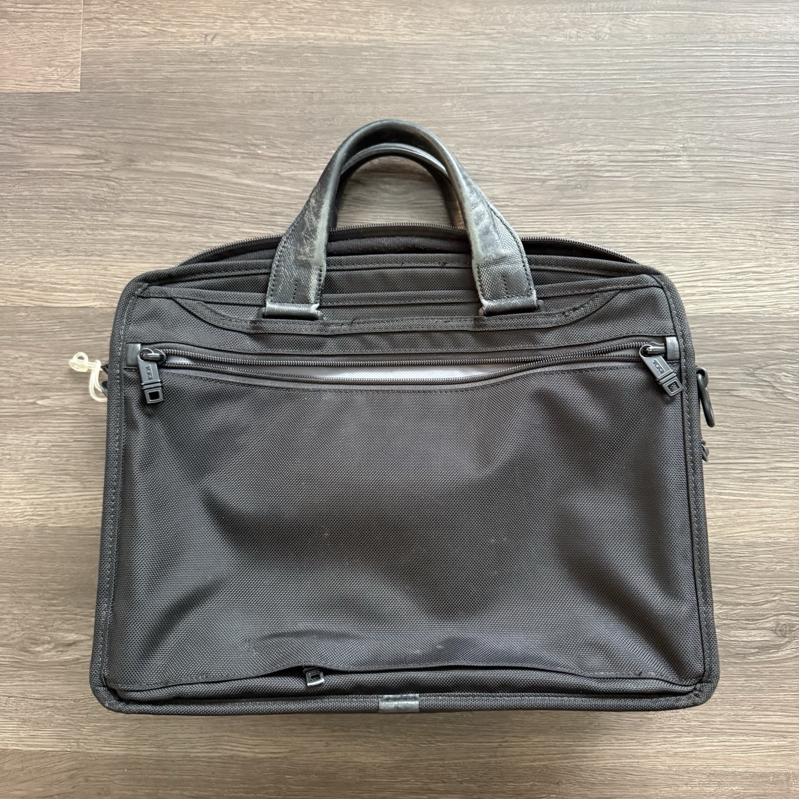 TUMI Alpha 2 Black Nylon Organizer Briefcase 26132D2 No Strap