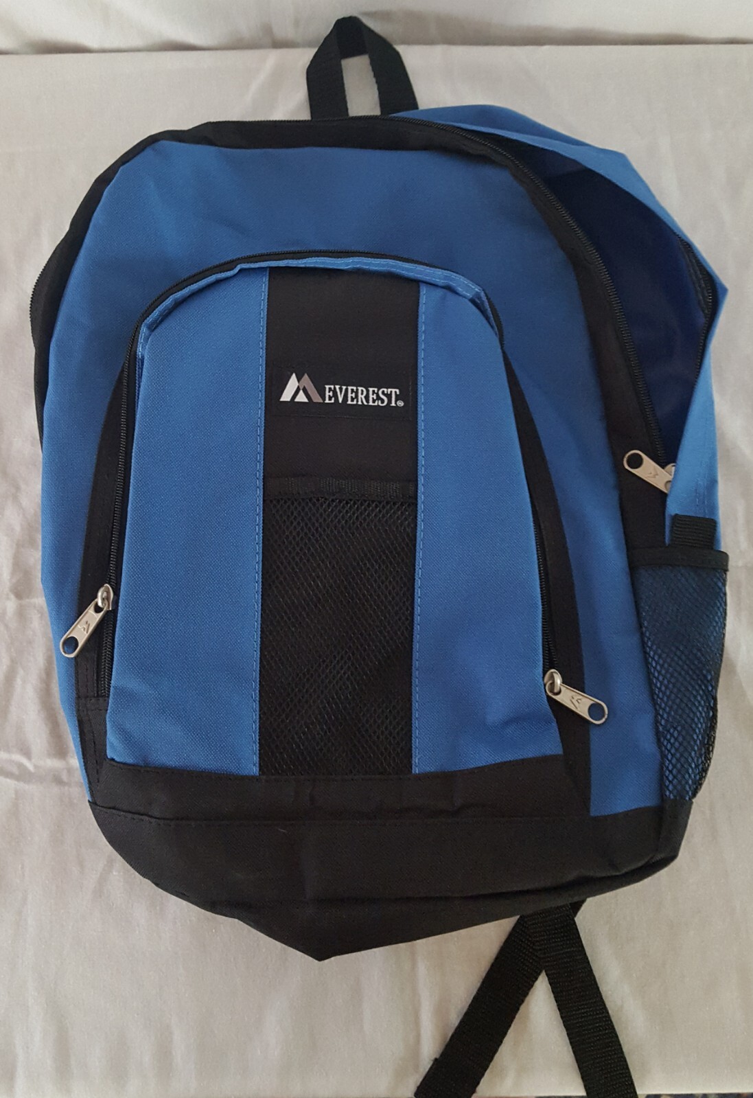 Everest BP2072-RB 17 in. Backpack with Front and Side Pockets Royal Blue/Black