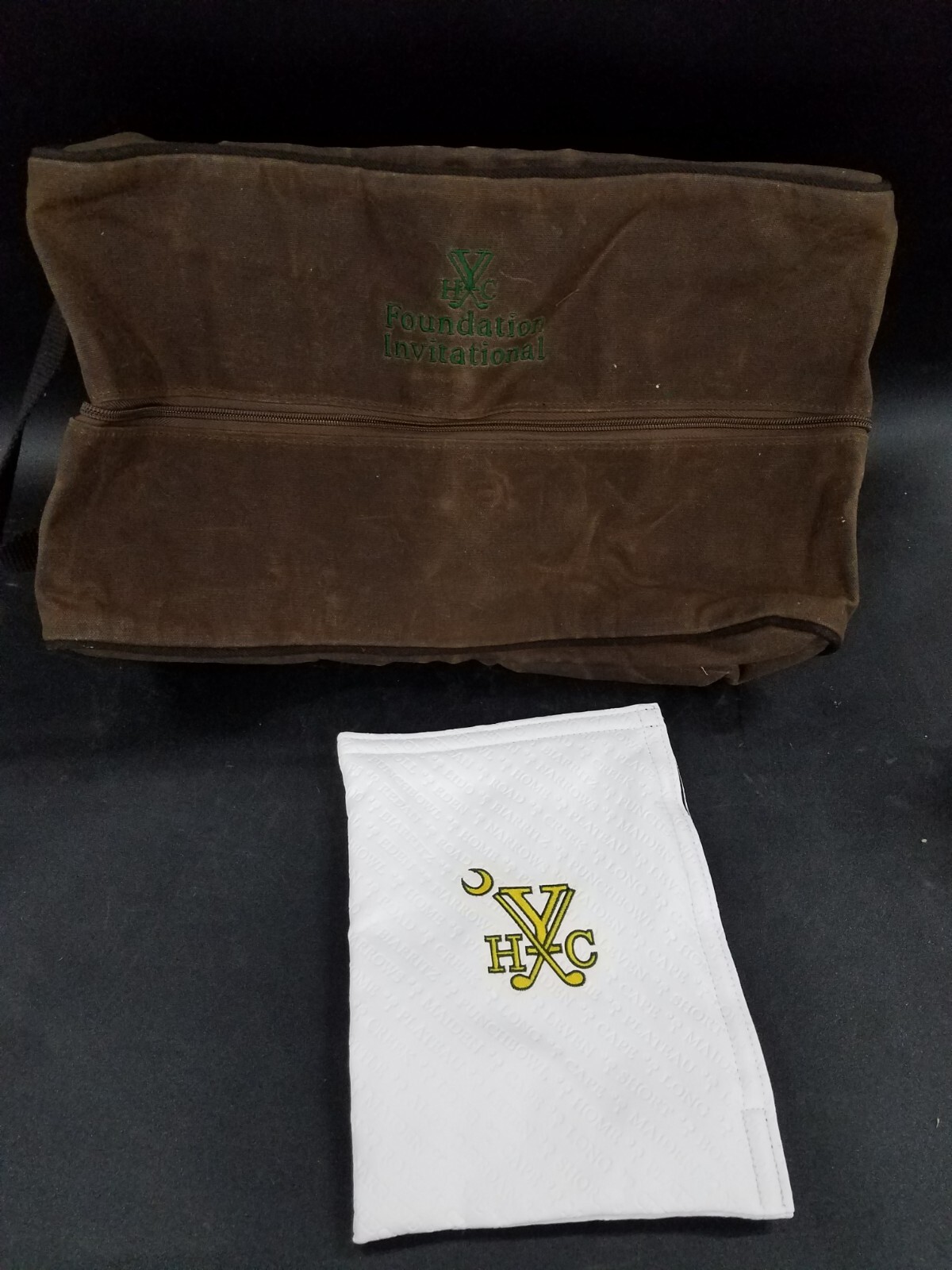 The Bird Box Khaki Waxed Shoe Bag “Embroidered HYC”