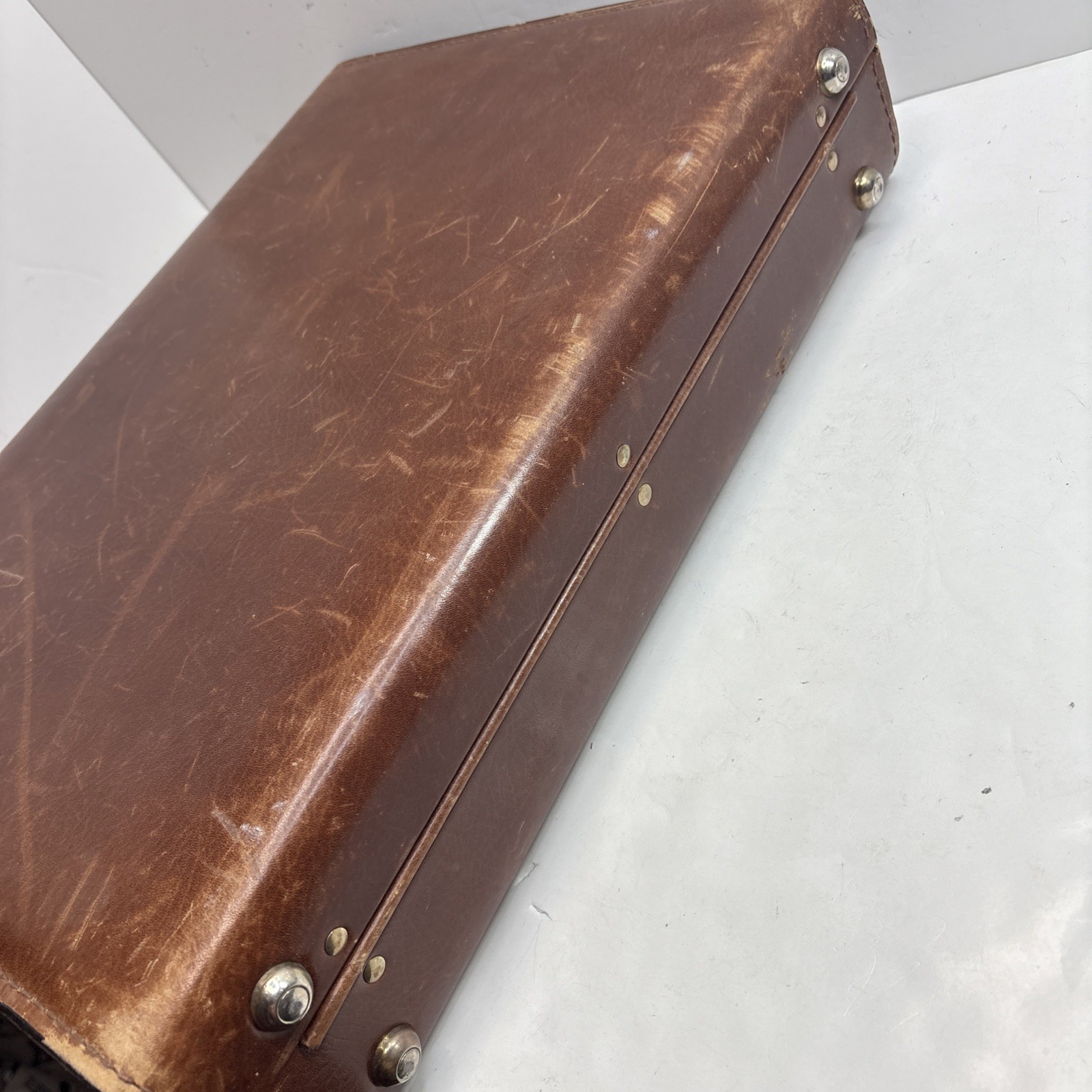 Vintage Leather Korchmar Attache / Briefcase 18 1/2 x 13 1/8 x 4 1/4